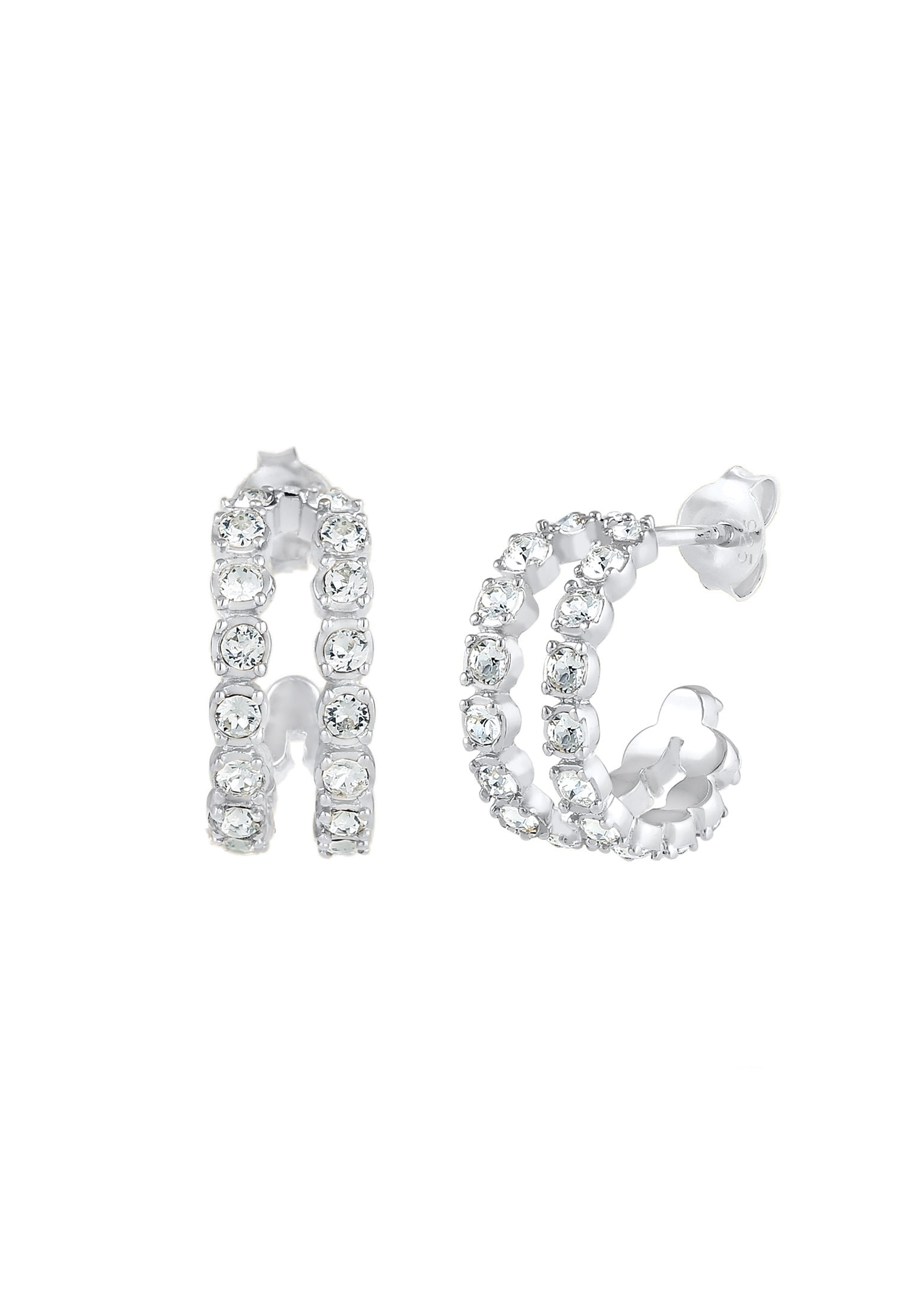 Elli Paar Ohrstecker »Ohrringe Creolen Stecker 925 Silber, mit Kristallen von Swarovski®«