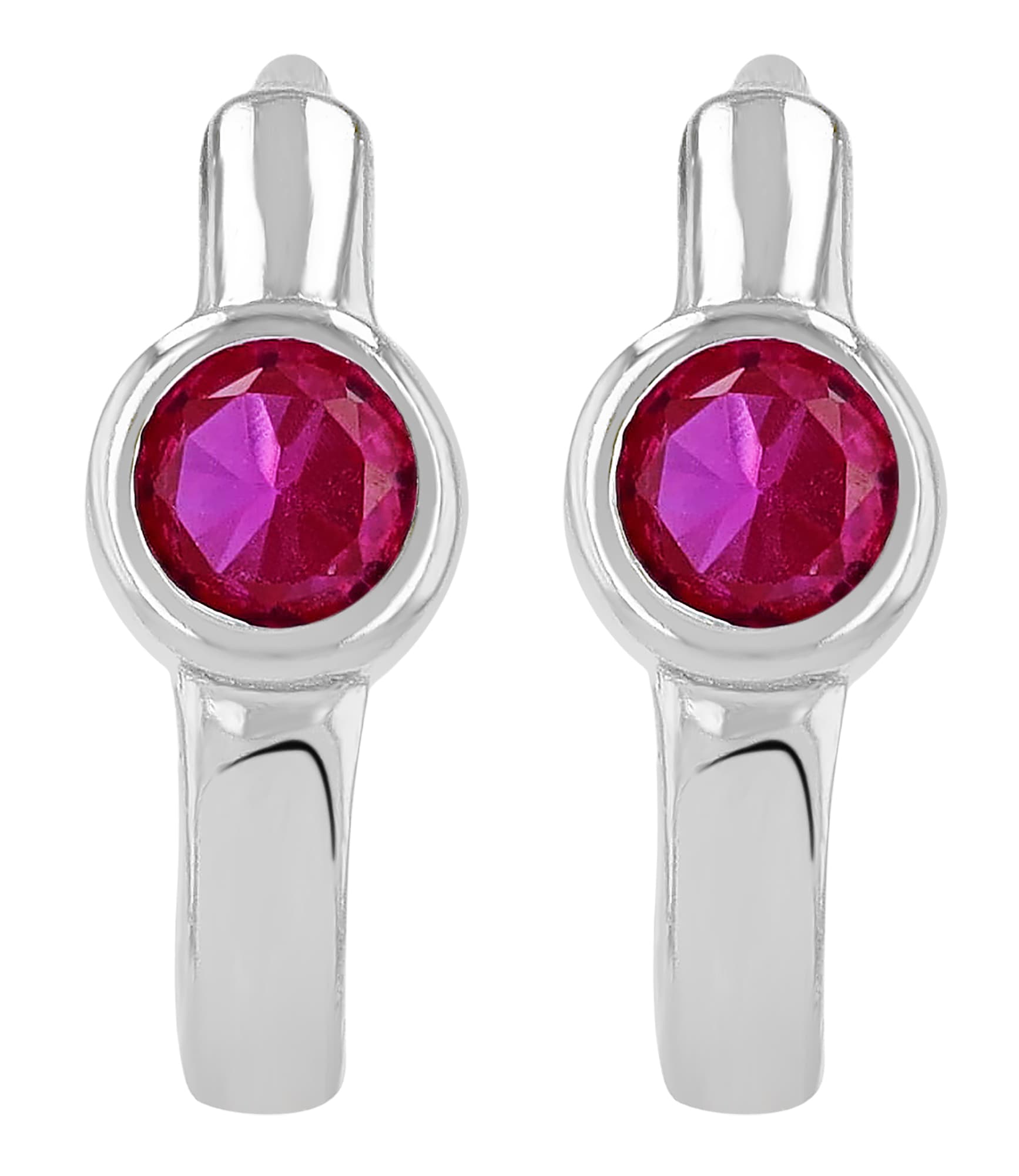 Adelia´s Paar Creolen »Damen Ohrringe ¿ Klappcreole aus 925 Silber mit Zirkonia«