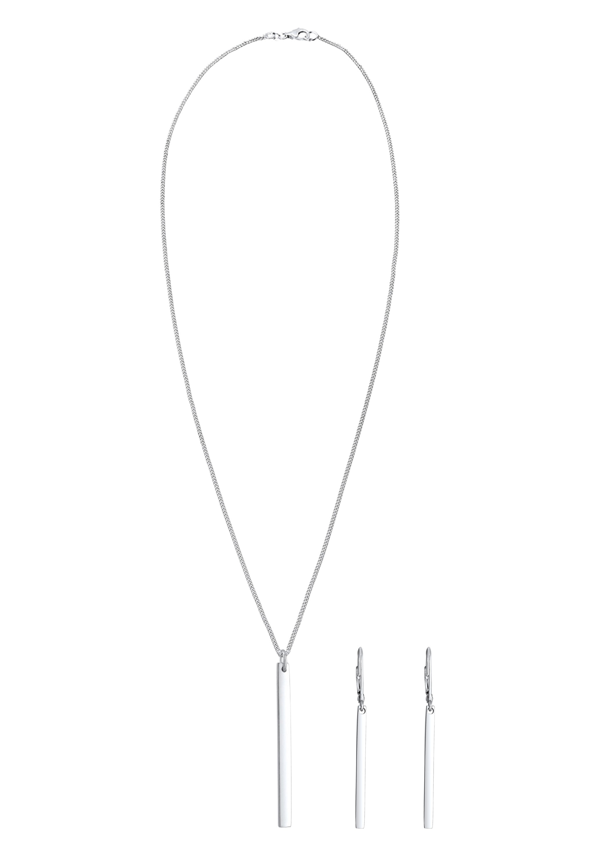 Elli Ohrring und Ketten Set »Schmuckset Stab Design 925 Sterling Silber« ()