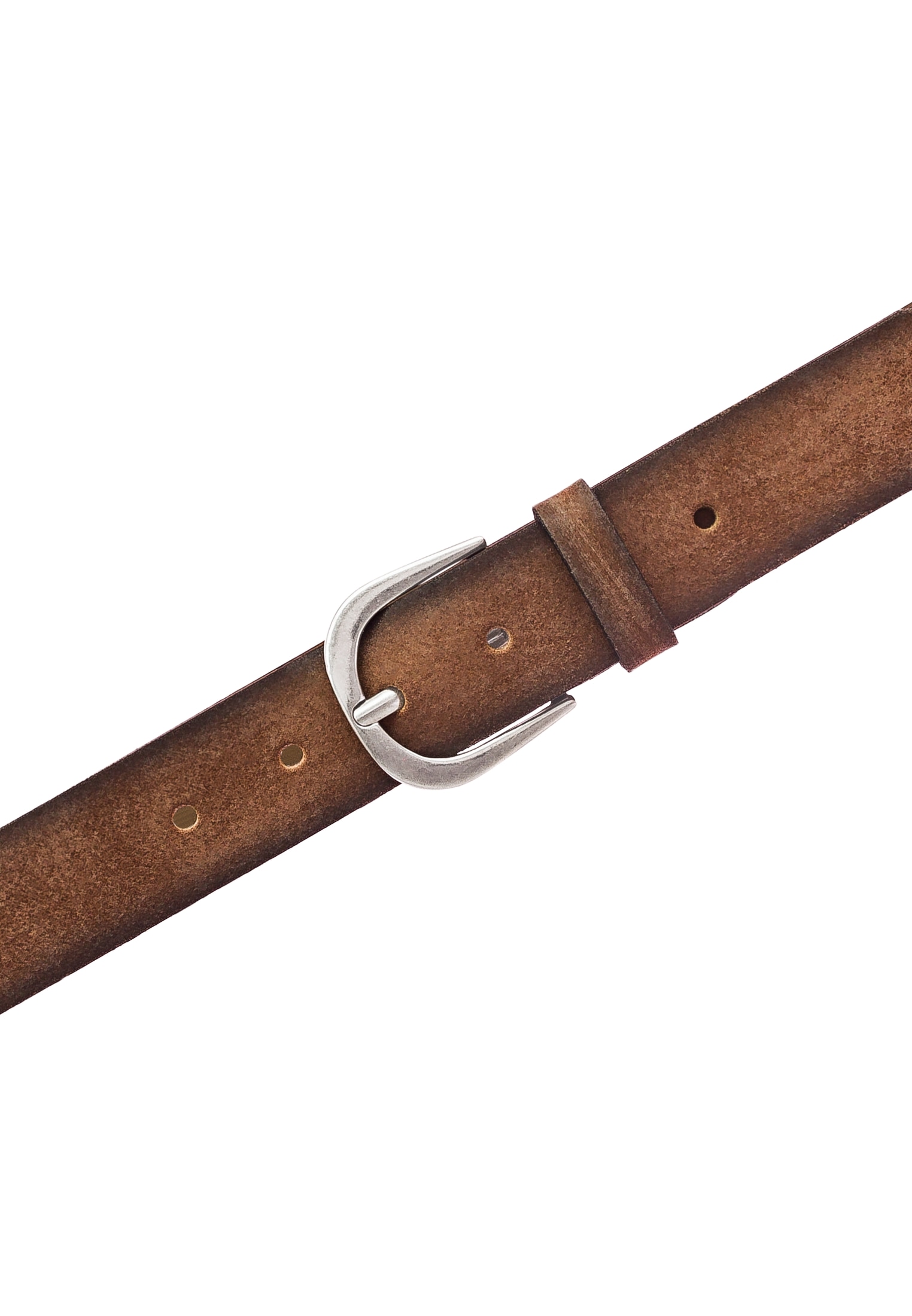 MUSTANG Ledergürtel Echtleder, einfache Dornschließe, angeraute Optik