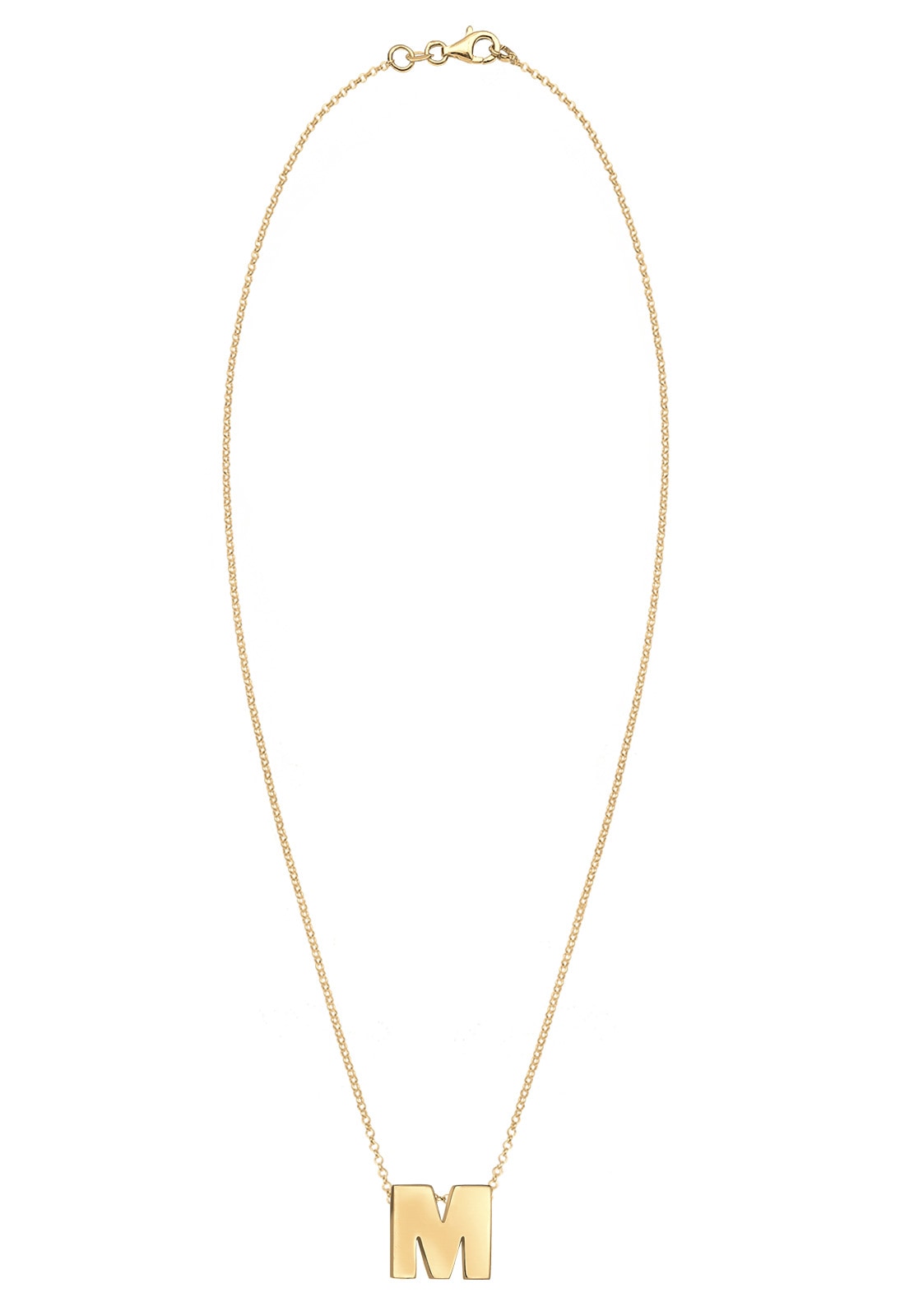 Elli Kette mit Anhänger »Halskette Buchstabe M Initialen 925 Sterling Silber«
