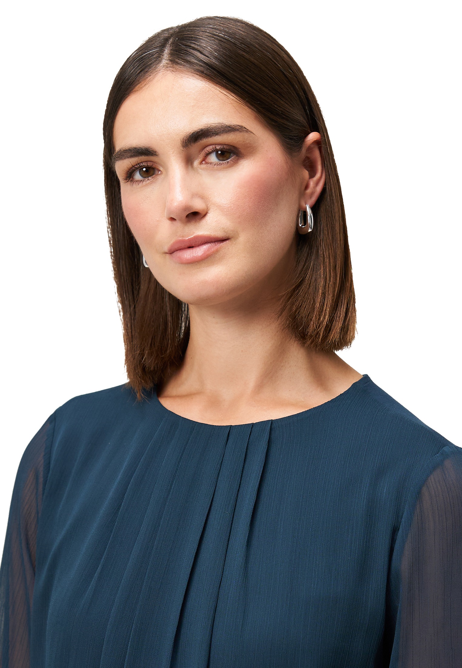 Zero Klassische Bluse »Blusenshirt mit transparenten Ärmeln«