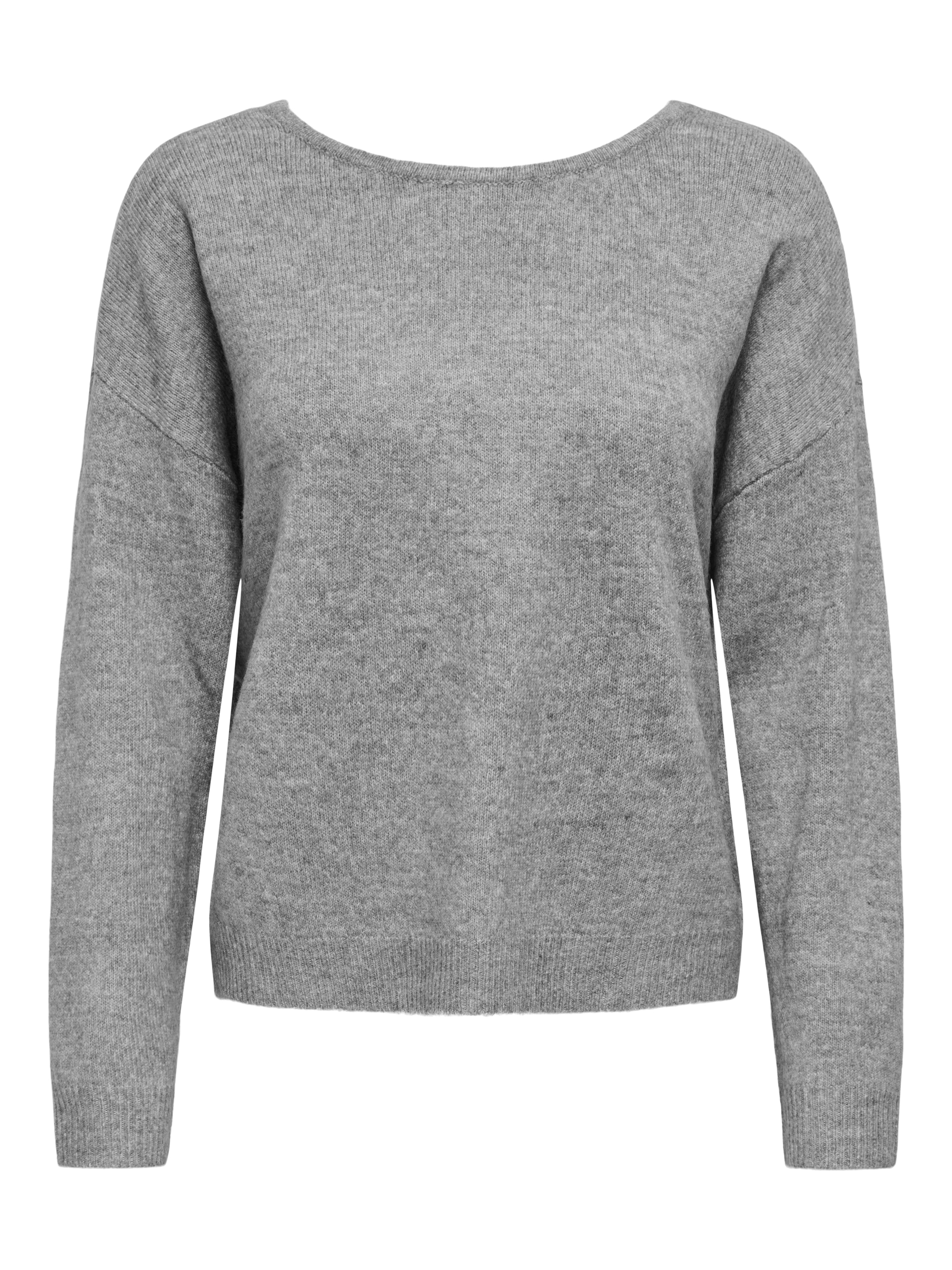 ONLY Rundhalspullover »ONLANJA LS LACE MIX O-NECK ZL KNT«, mit Spitzeneinsatz am Rückenausschnitt