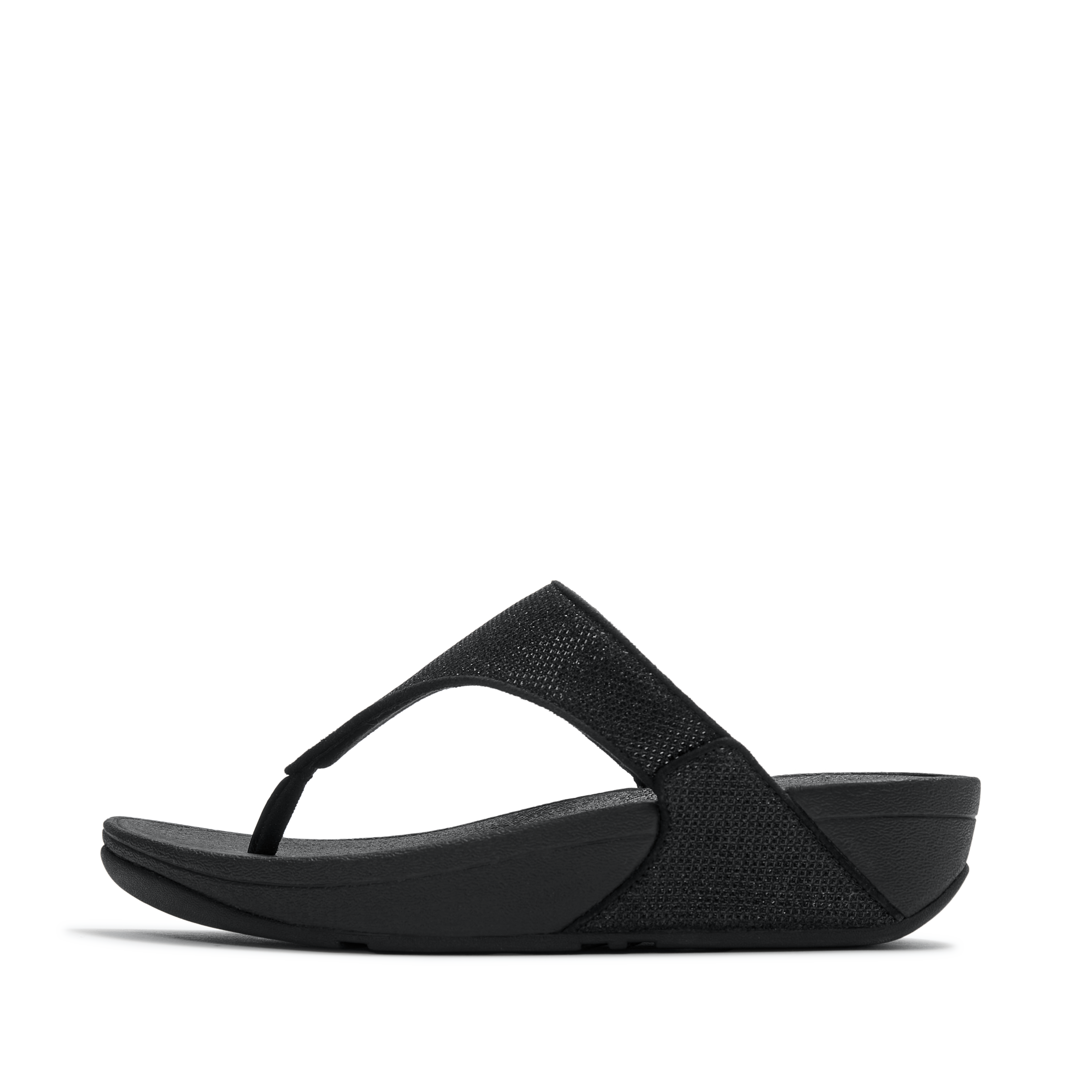Fitflop Dianette »LULU SHIMMERGLITZ TOE-POST SANDALS«  Keilabsatz, Zehentrenner, Badeschuh, Sommerschuh mit Glitzerdetails