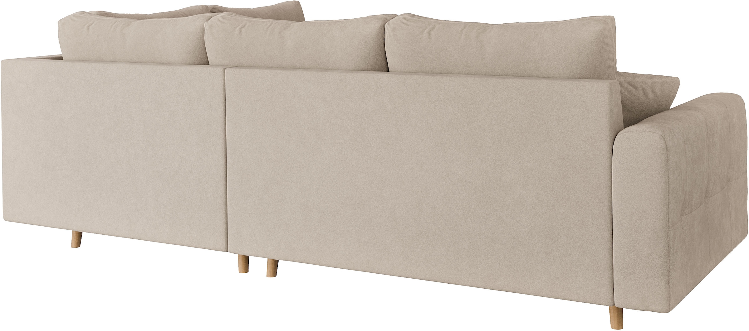 Home affaire Ecksofa »CHARRE L-Form mit Ottomane, Maße B/T/H: 231/161/81 cm«, feine Steppung, lose Rücken- und Zierkissen, auch in Cord und Bouclé
