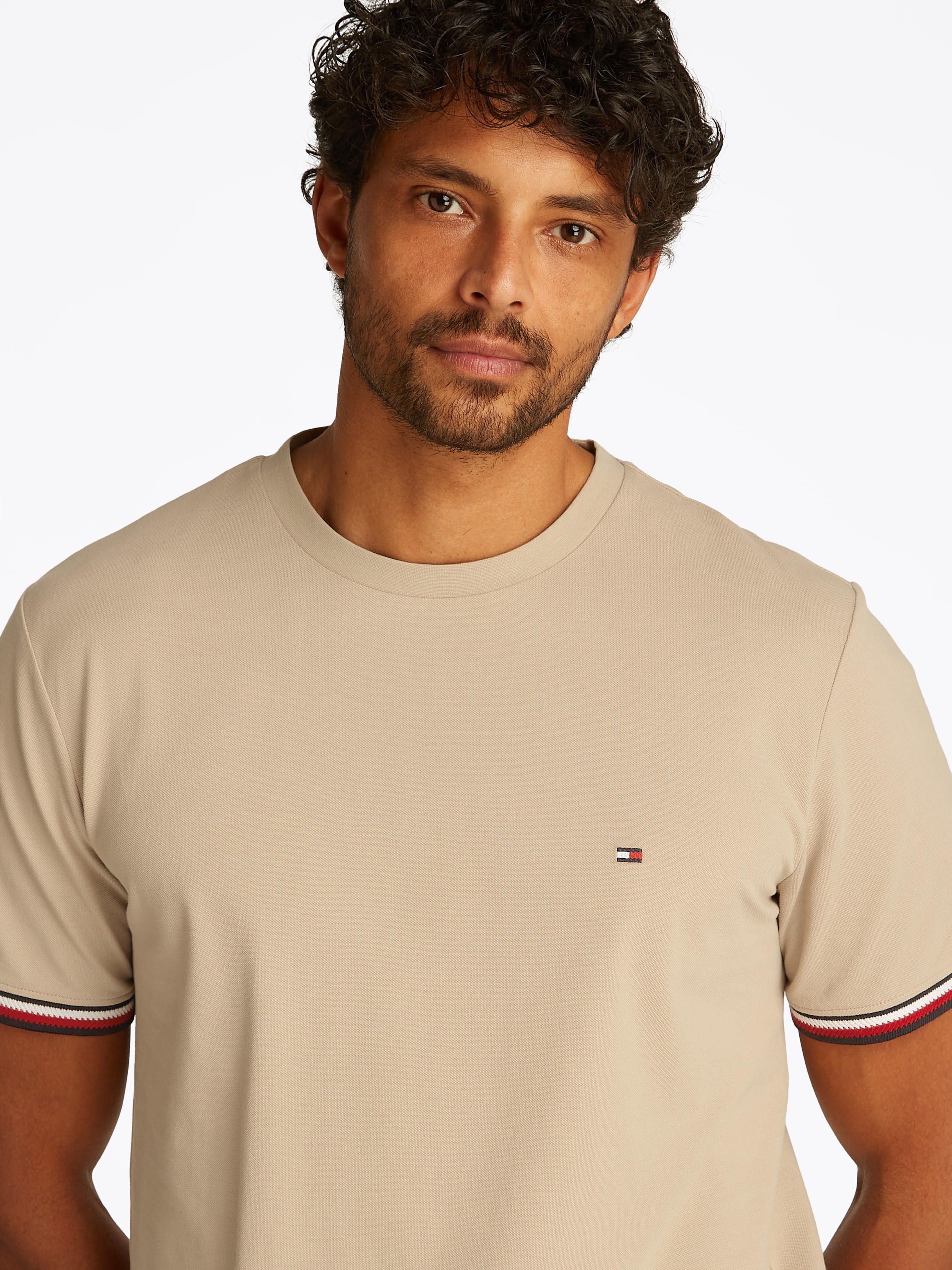 Tommy Hilfiger T-Shirt »GLOBAL STRIPE CUFF TEE«