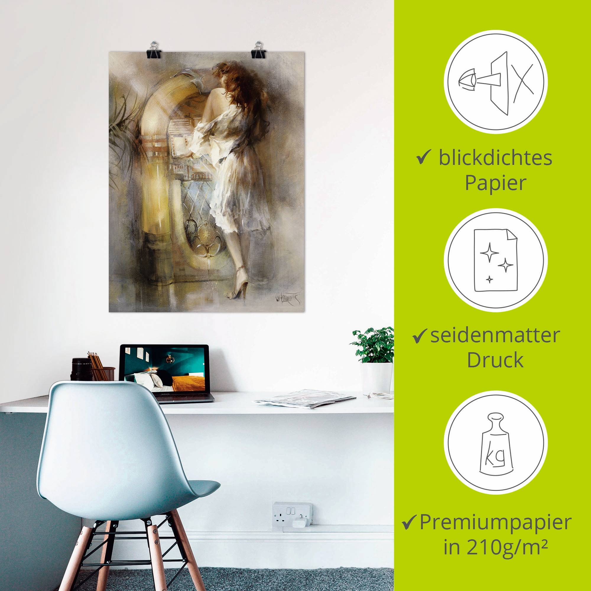 Artland Wandbild »In der Zeit verloren« Frau 1 Stk. tlg. als Poster in verschied. Größen