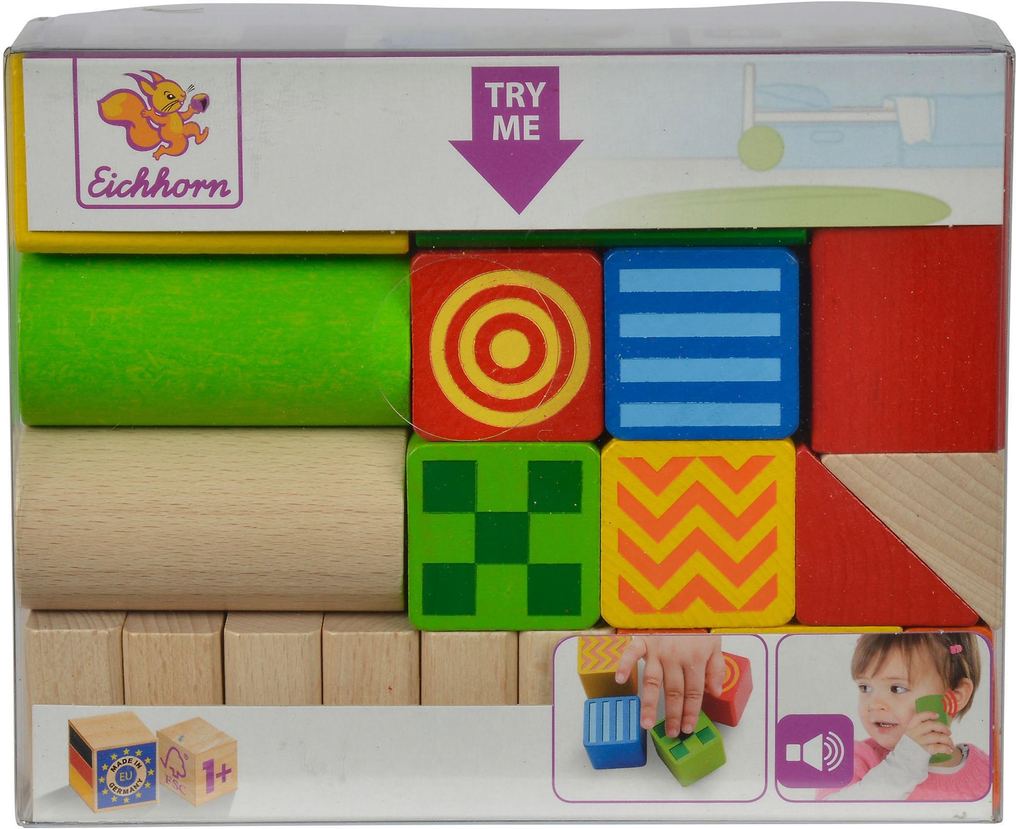 Eichhorn Spielbausteine »Baby Fühl- und Klangbausteine«, (20 St.), Made in Germany, FSC®- schützt Wald - weltweit