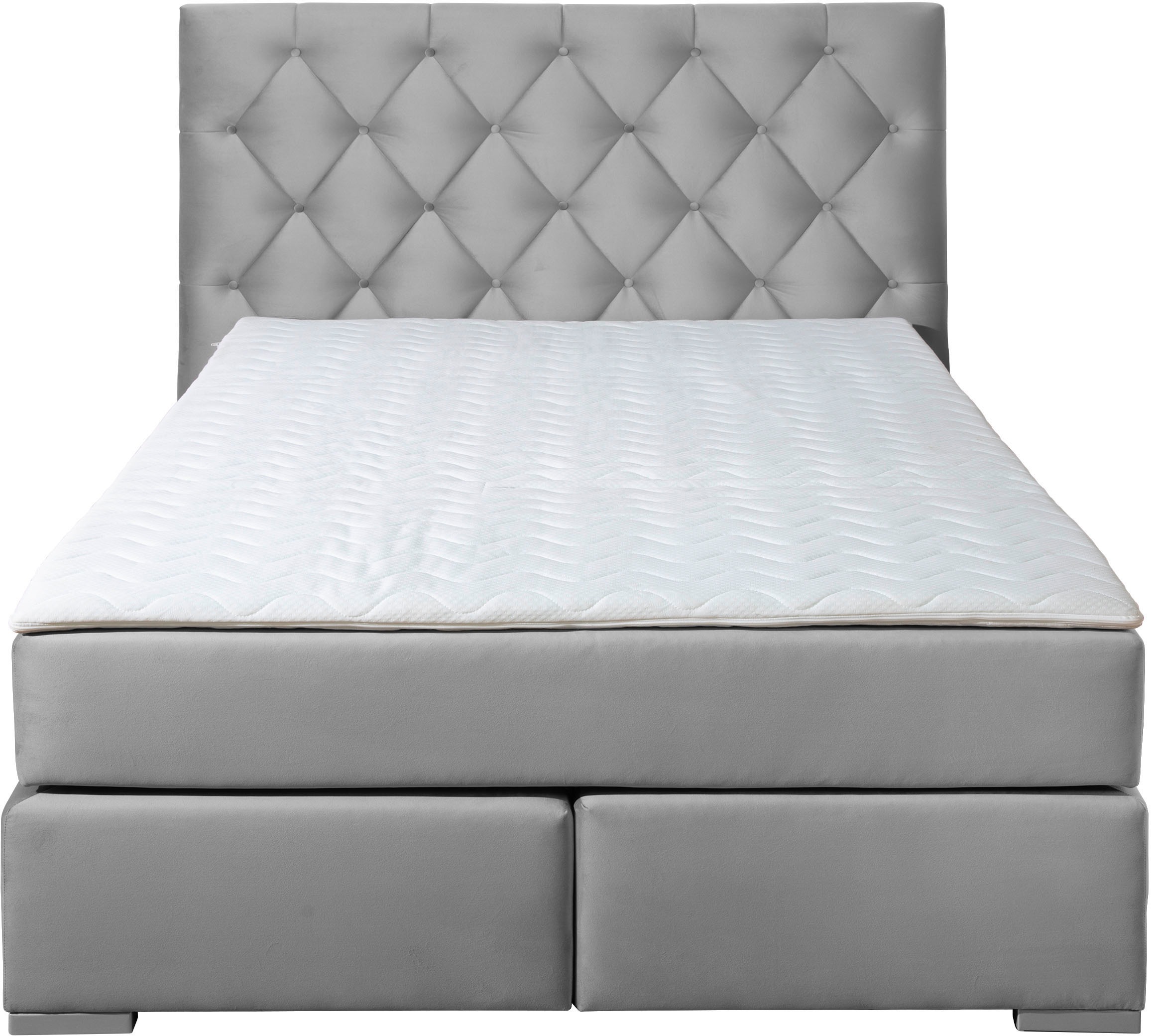 Home affaire Boxspringbett »Chalon, in verschiedenen Breiten«, inkl. Topper, wahlweise in H2, H3 oder H4 erhältlich