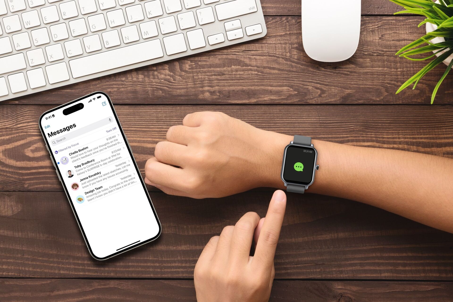 Cellularline Smartwatch »Bluetooth Smartwatch ION«, (4,65 cm / 1,83 Zoll), Proprietär, 0 GB