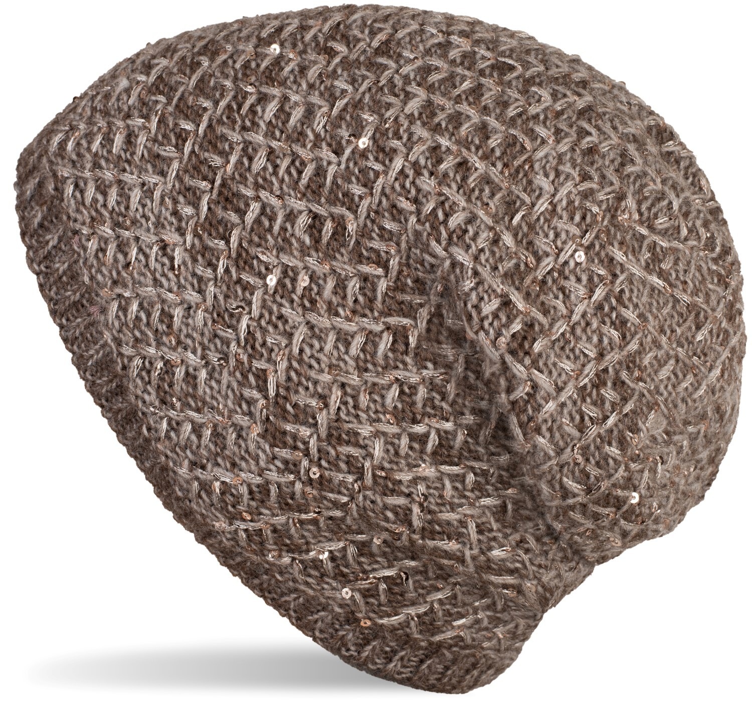 styleBREAKER Strickmütze »Strick Beanie Mütze mit Pailletten« 1 Stk.