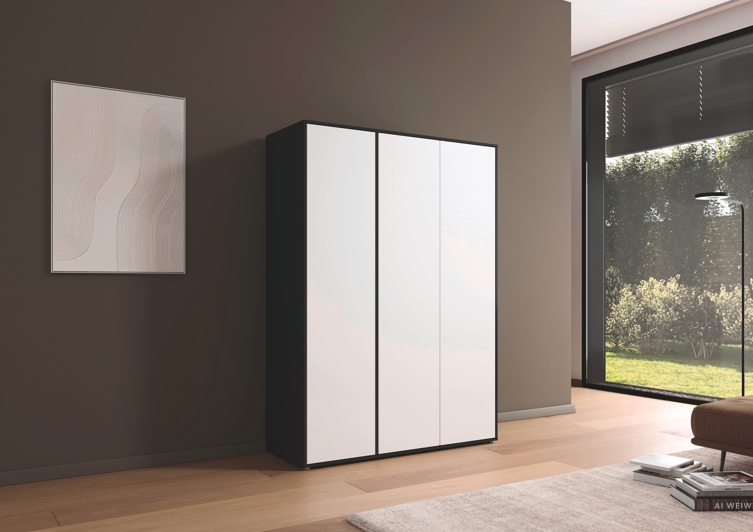 rauch Drehtürenschrank »Kleiderschrank Schrank Garderobe Wäscheschrank NABILA viel Stauraum«, (in 3 verschiedenen Ausstattungen BASIC/CLASSIC/PREMIUM), in 2 Breiten mit Push-to-Open Funktion TOPSELLER MADE IN GERMANY