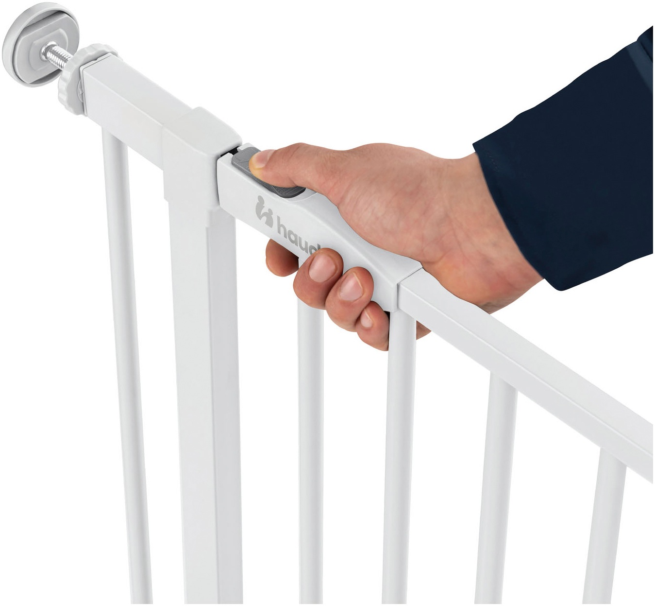 Hauck Türschutzgitter »Clear Step 2, White«, auch als Treppenschutzgitter verwendbar; 75-80 cm, flacher Durchgang