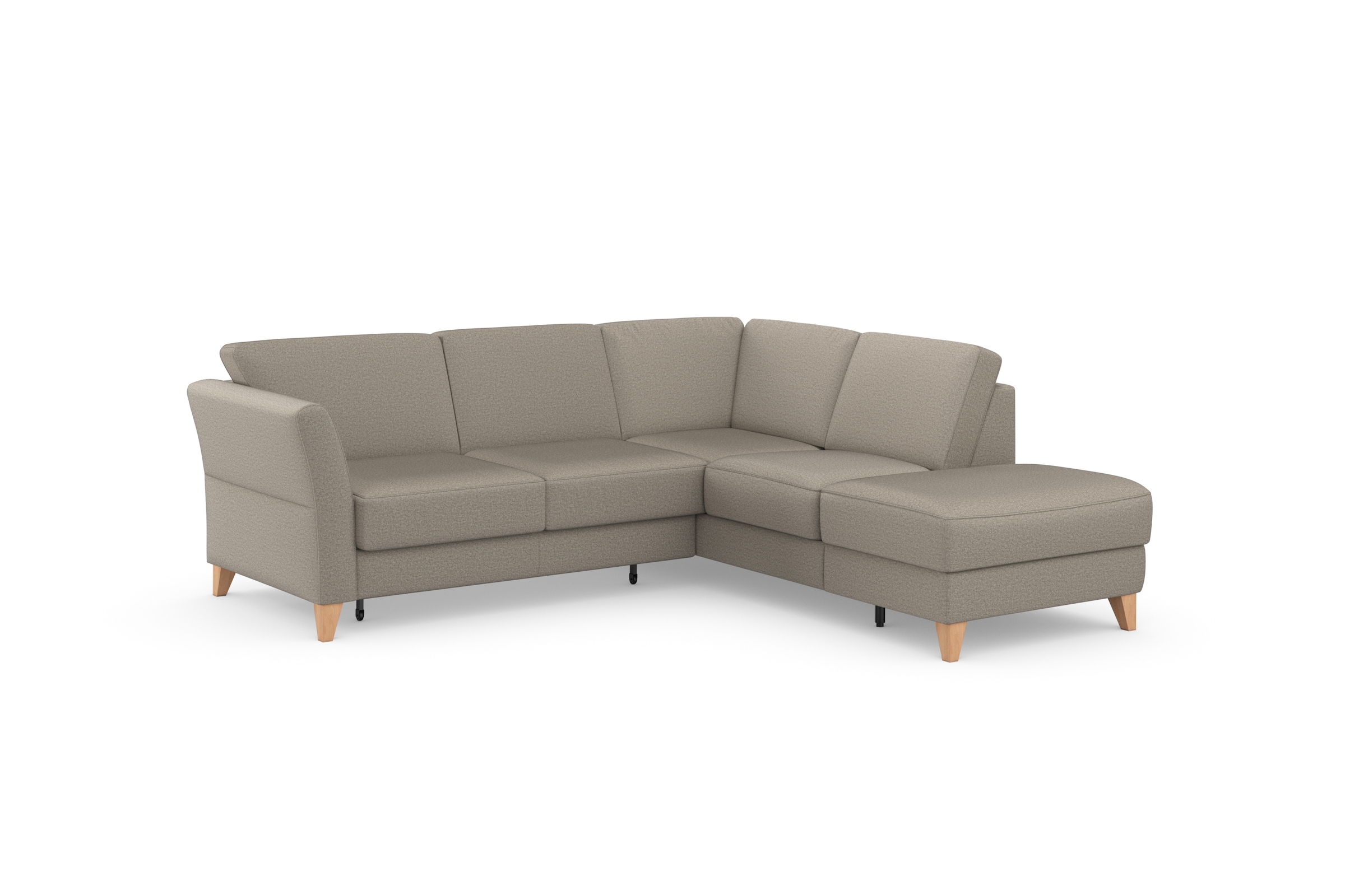 sit&more Ecksofa »Visby L-Form«, Wahlweise mit Bettfunktion und Stauraum, frei im Raum stellbar