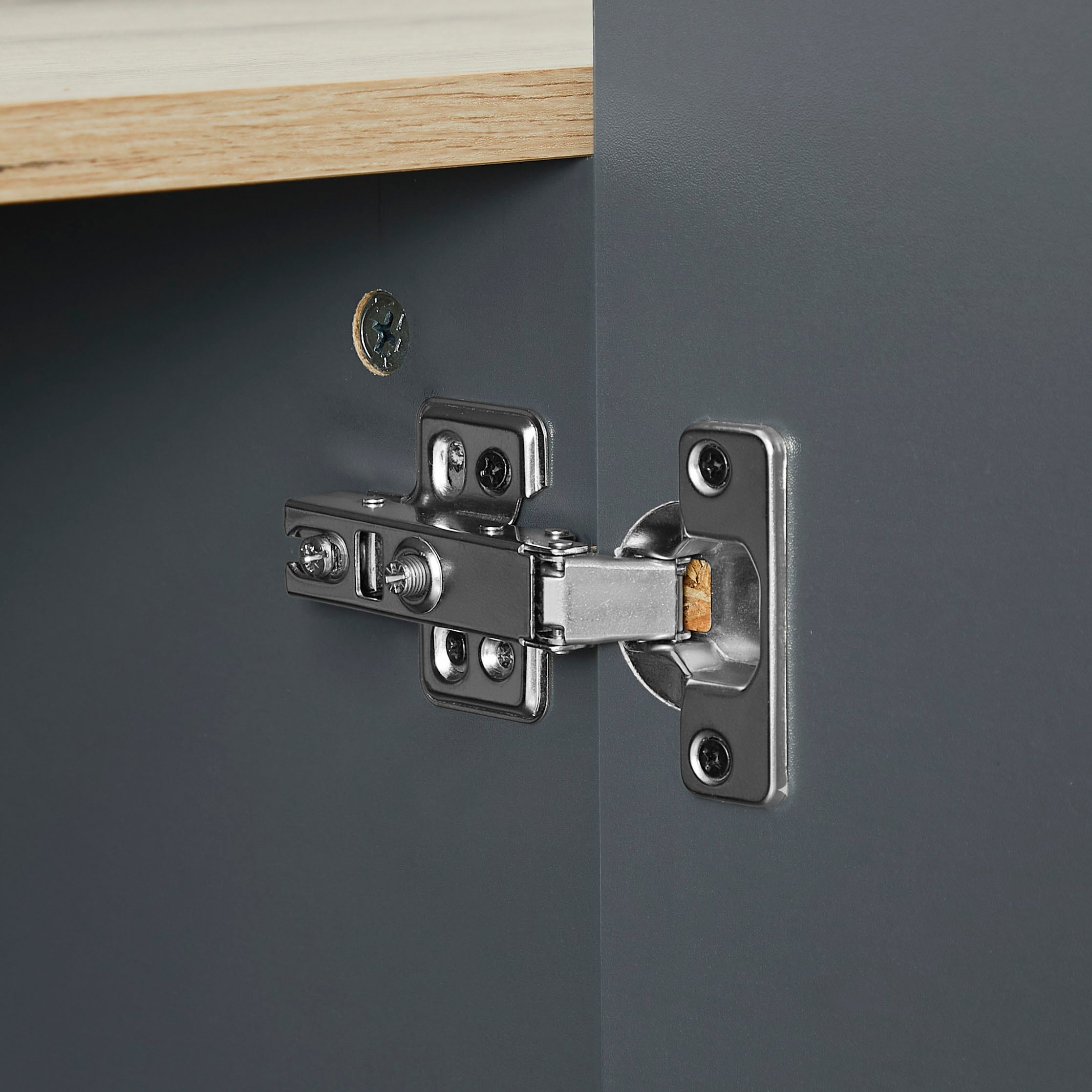 OTTO home Highboard »Azly« pflegeleichte Melaminoberfläche, robustes Metallgestell, ABS-Kanten