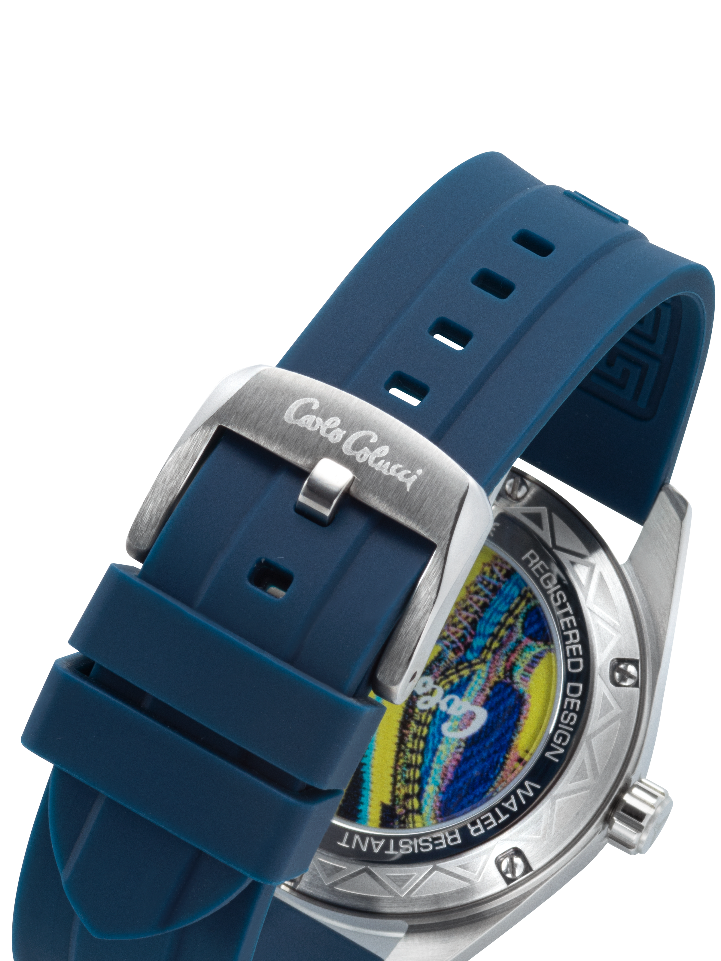 CARLO COLUCCI Quarzuhr Armbanduhr, Herrenuhr, Silikonarmband, analog