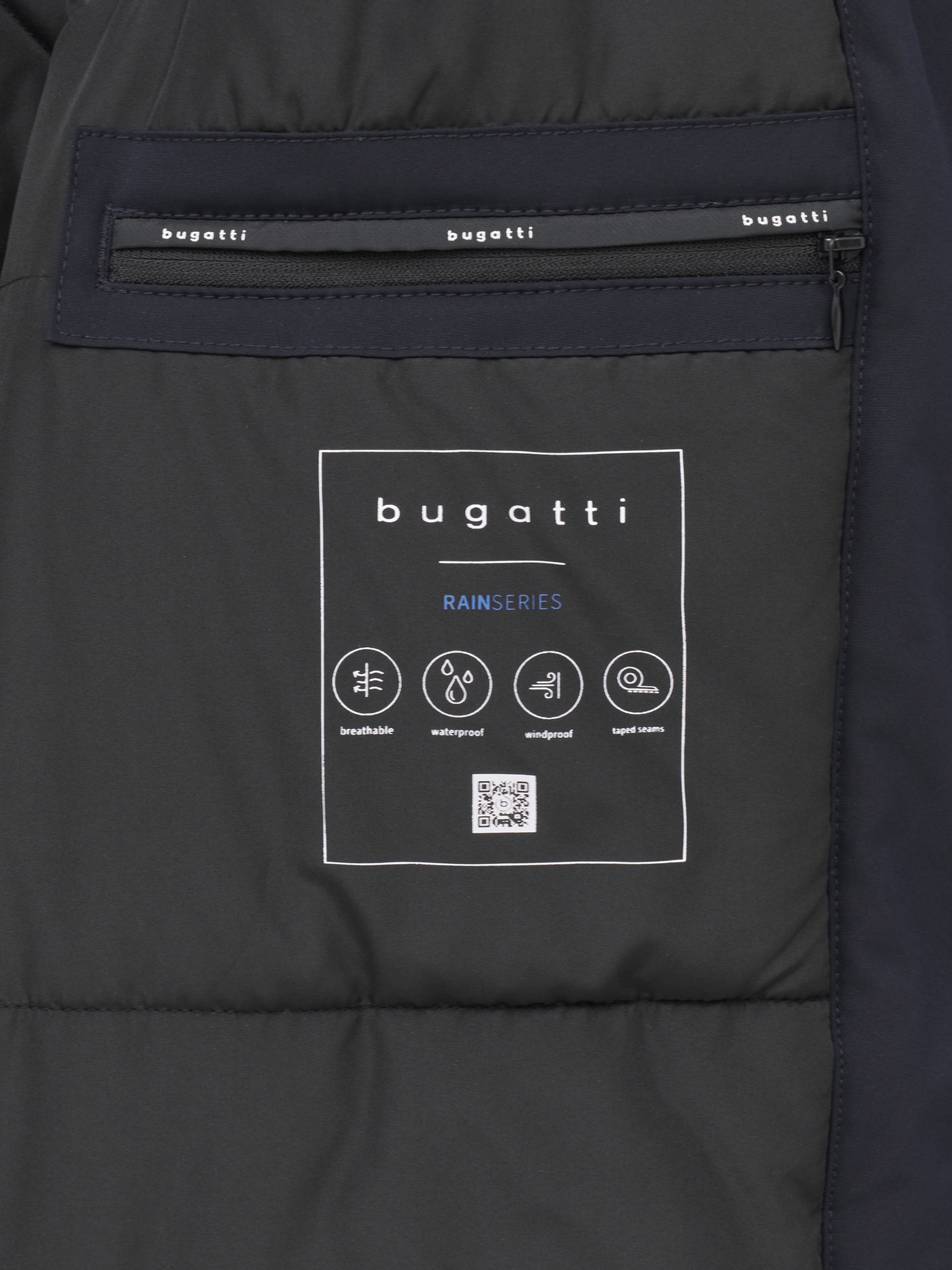 bugatti Parka »Regular Fit« mit Kapuze Regular Fit Sorona Stehkragen Kapuze