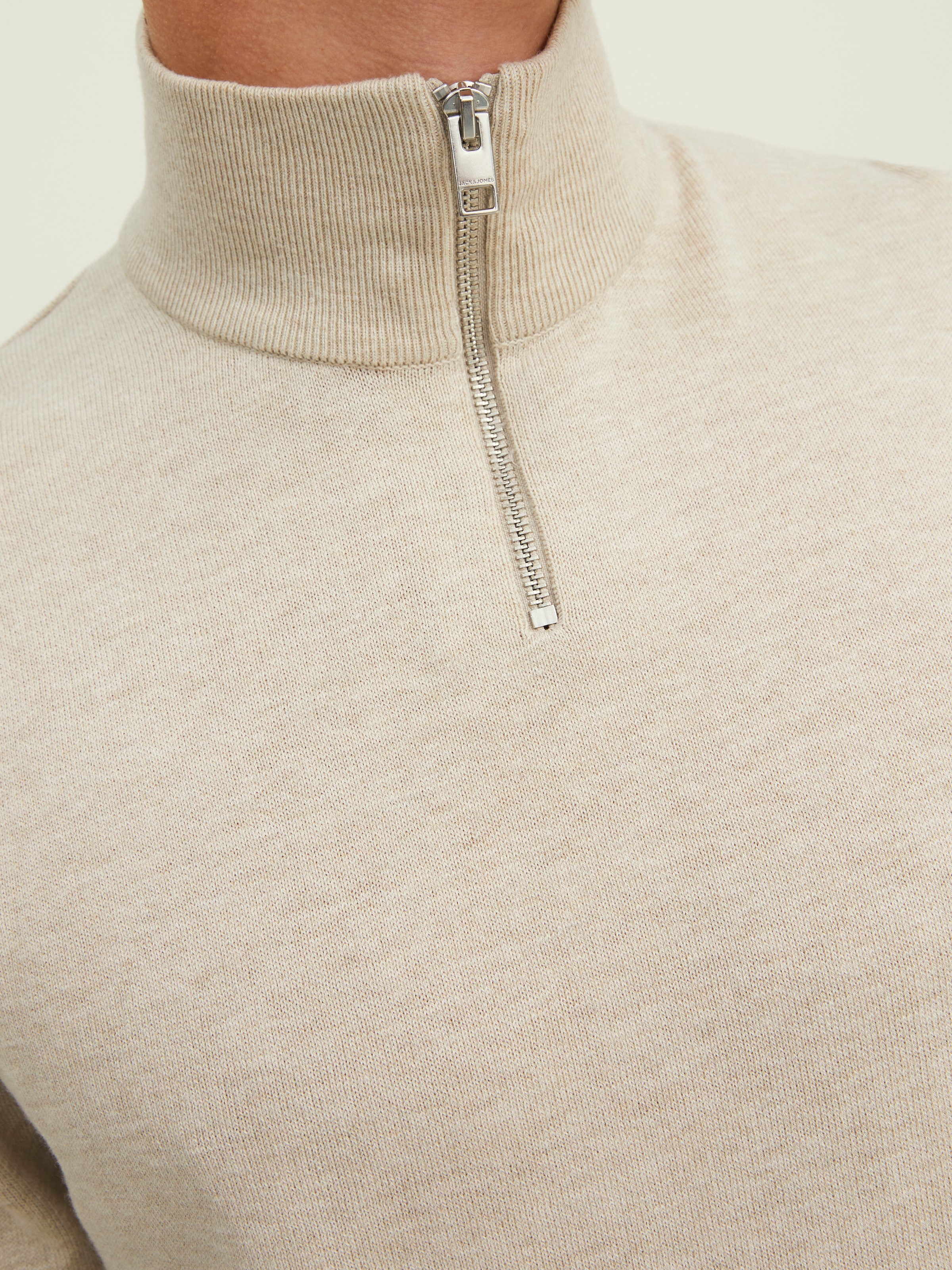 Jack & Jones Strickpullover »EMIL KNIT HALF ZIP« mit kurzem Reißverschluss im Troyer-Look
