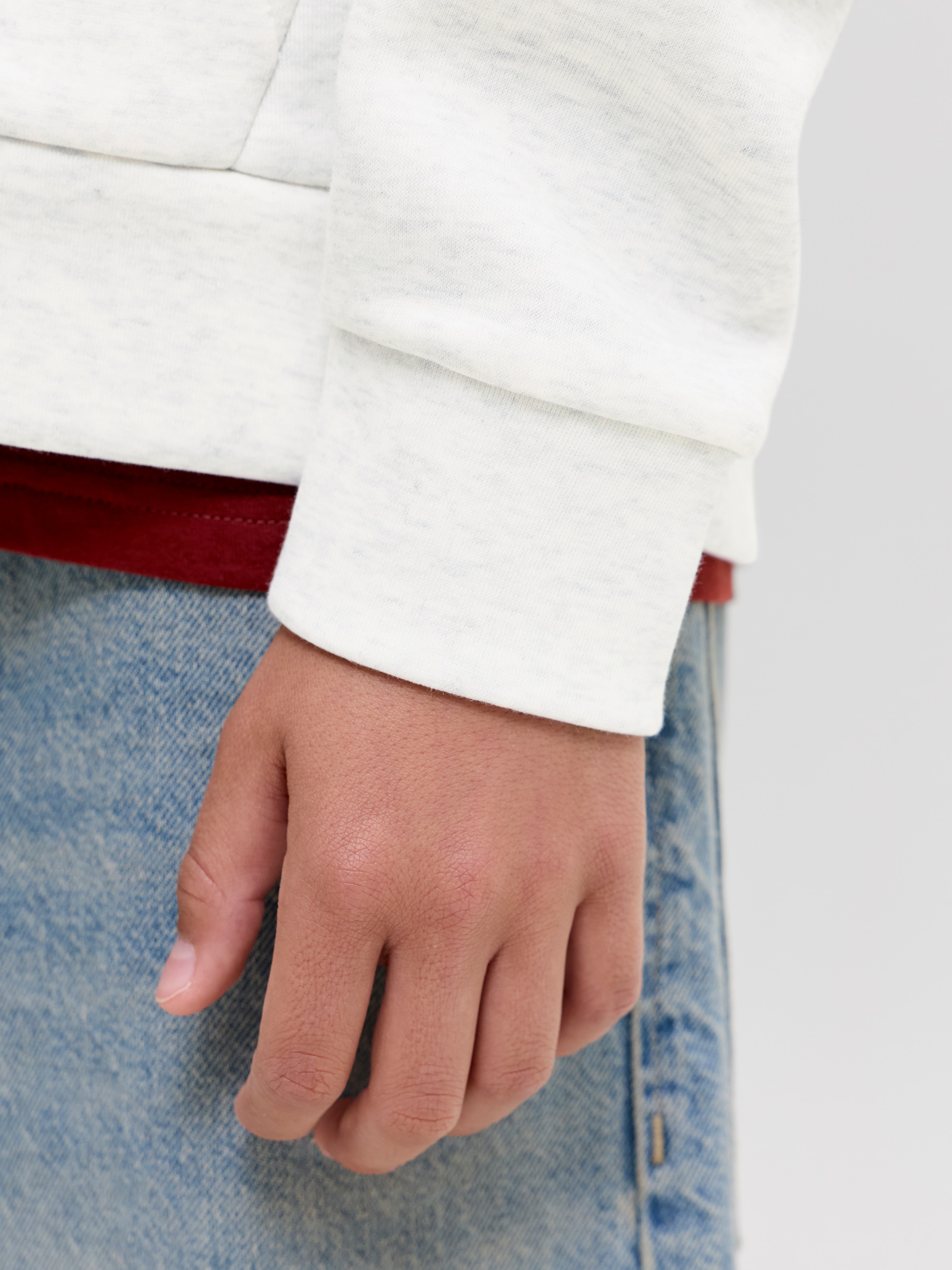 Jack & Jones Junior Kapuzensweatshirt »JJEBARRON SWEAT HOOD NOOS JNR«, Materialmix, locker geschnitten
