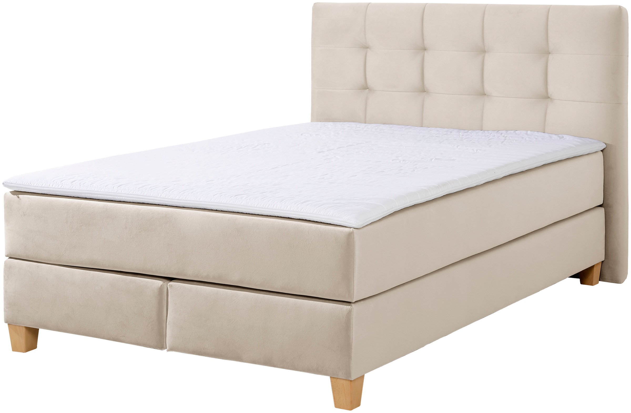 Home affaire Boxspringbett »Moulay«, inkl. Topper, in Überlänge 220 cm, 3 Härtegrade, auch in H4