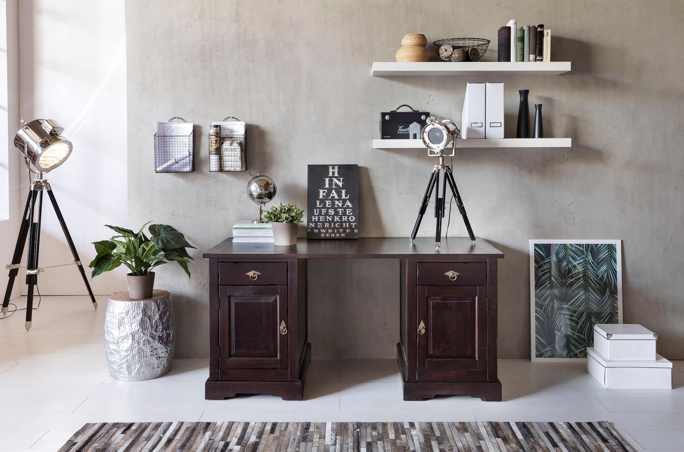 SIT Schreibtisch »Bürotisch Massiver Akazienholz‑Tisch, vielseitig nutzbar« Vielseitiger Akazienholz‑Tisch als Bürotisch oder Schreibtisch