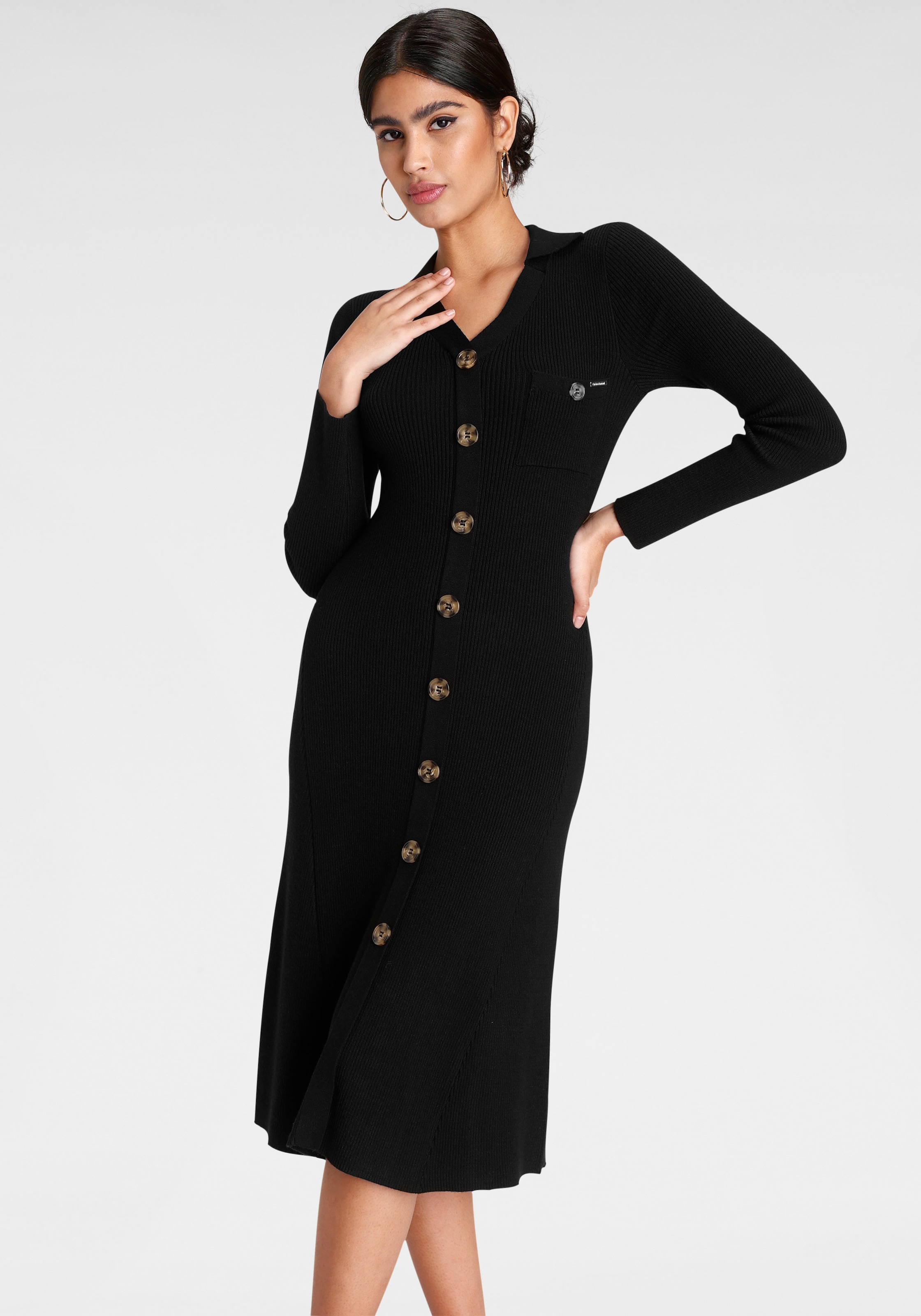 Bruno Banani Strickkleid, mit Krage  NEUE  KOLLEKTION kaufen