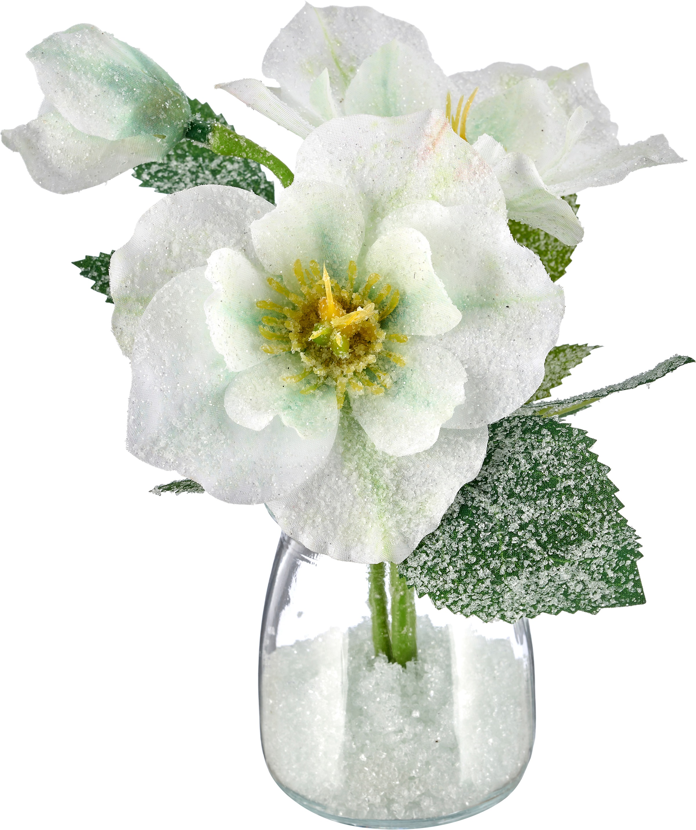 OTTO home Winterliche Kunstpflanze »Set aus Mini-Weihnachtspflanzen« mit Frost-Finish