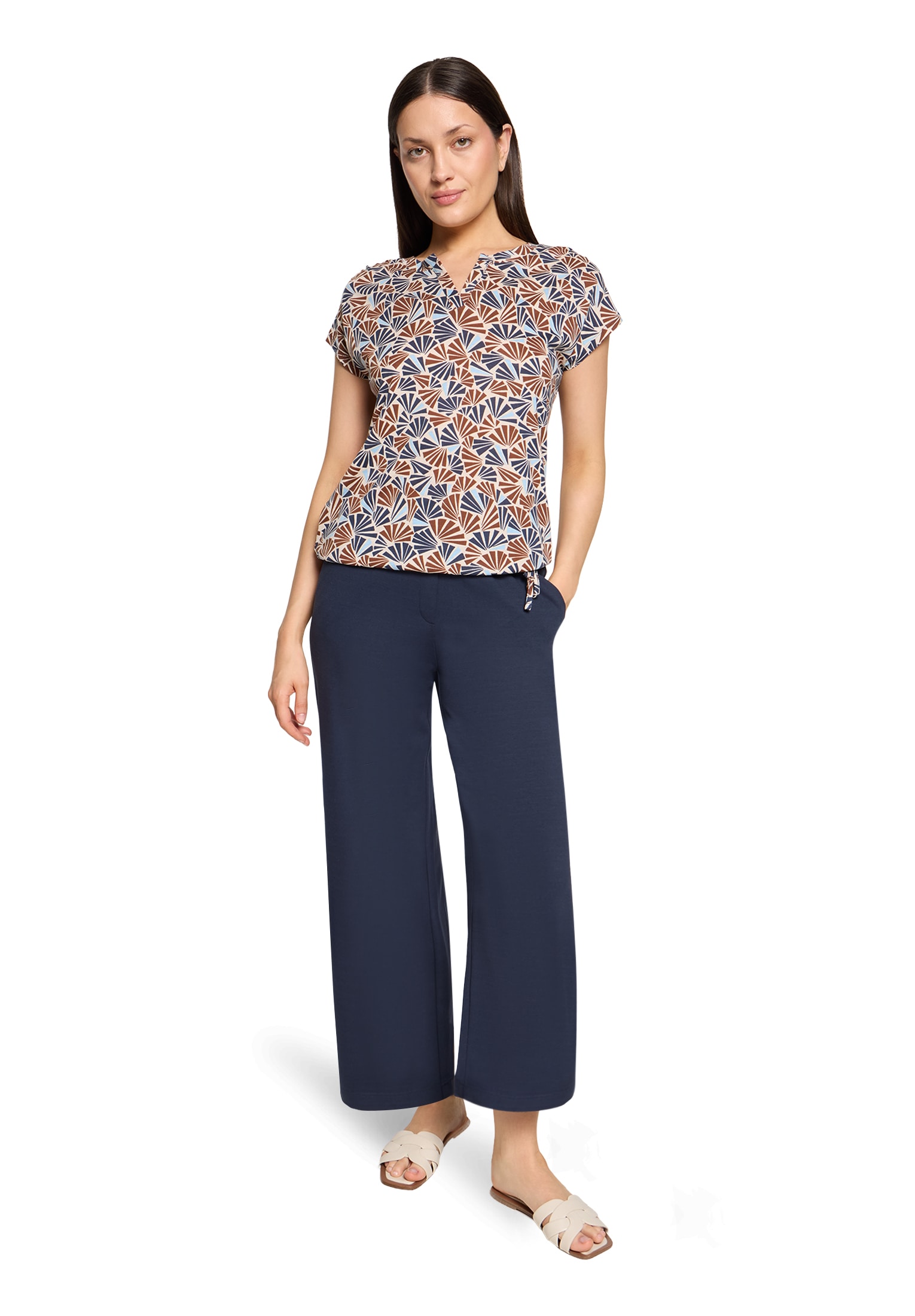 Betty&Co Rundhalsshirt »Casual-Shirt mit Tunnelzug«