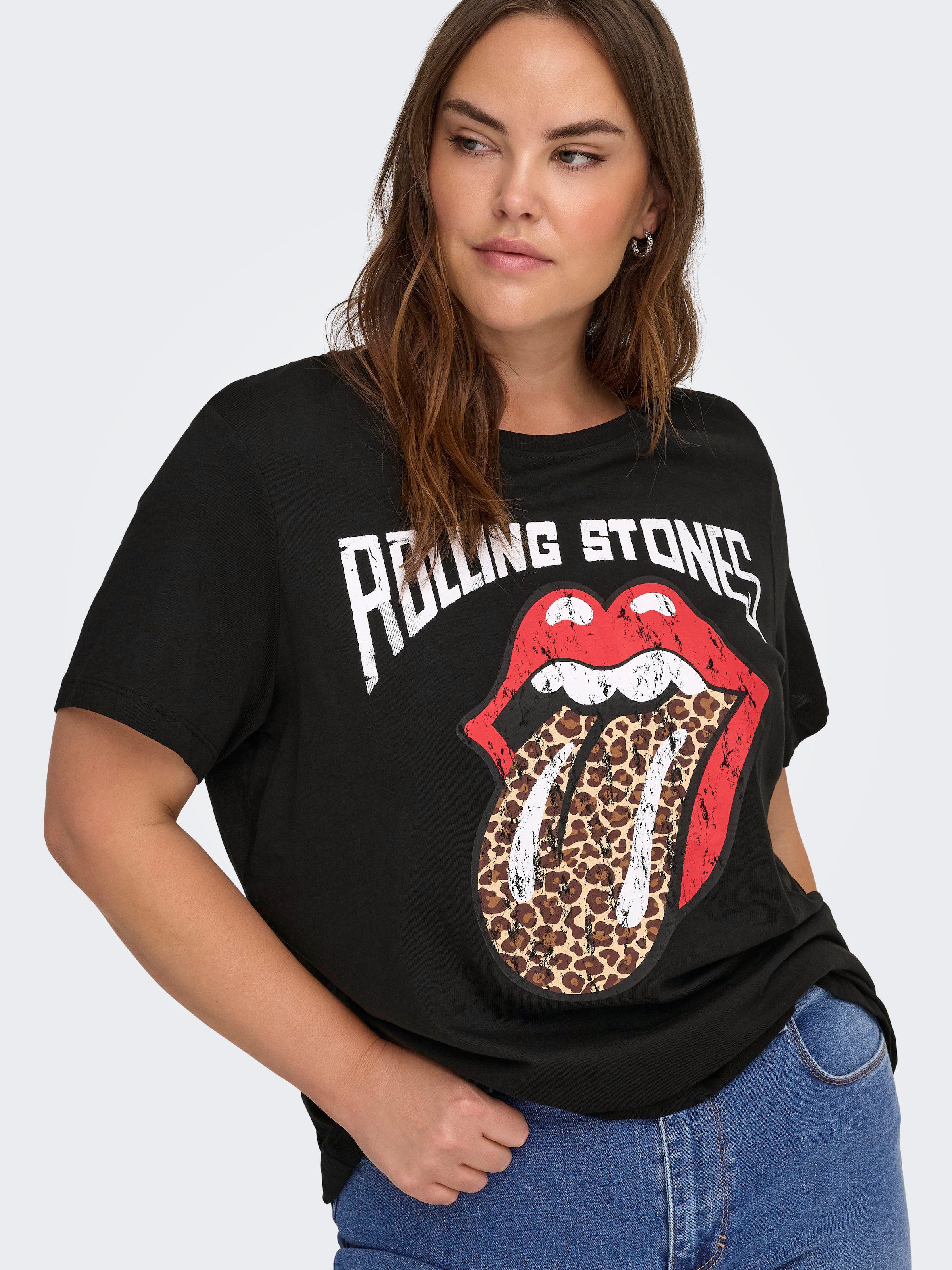 ONLY CARMAKOMA Kurzarmshirt »CARROLL LIFE SS O-NECK REG TEE LC JRS«