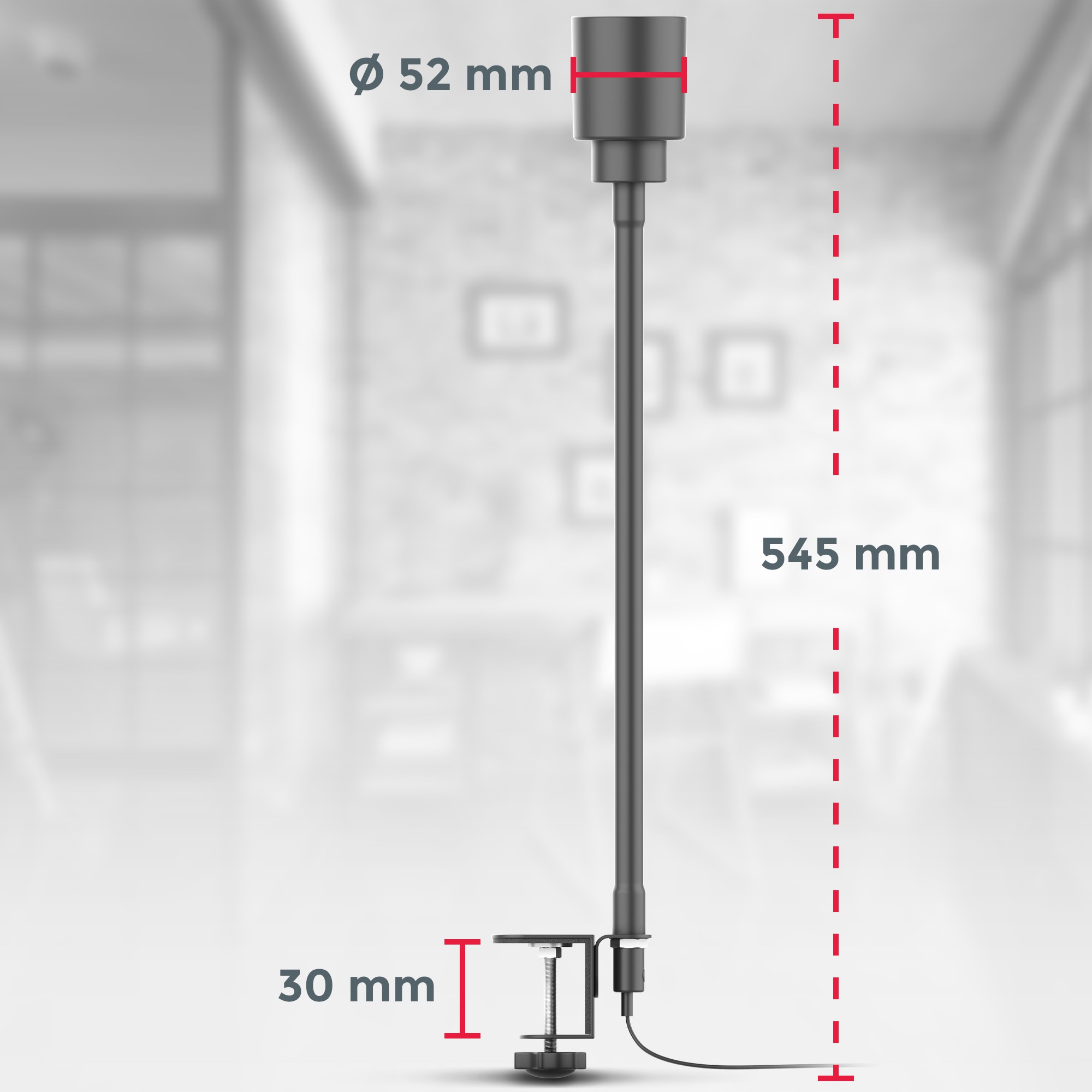 B.K.Licht Klemmleuchte »BK_KL1355 LED Klemmlampe, Inkl. 5W-GU10 Leuchtmittel, Schwarz«, 1 flammig, Leuchtmittel GU10 | LED wechselbar, 3.000K warmweißes Licht, Schwenkbar, Kippschalter, 3cm klemmbar