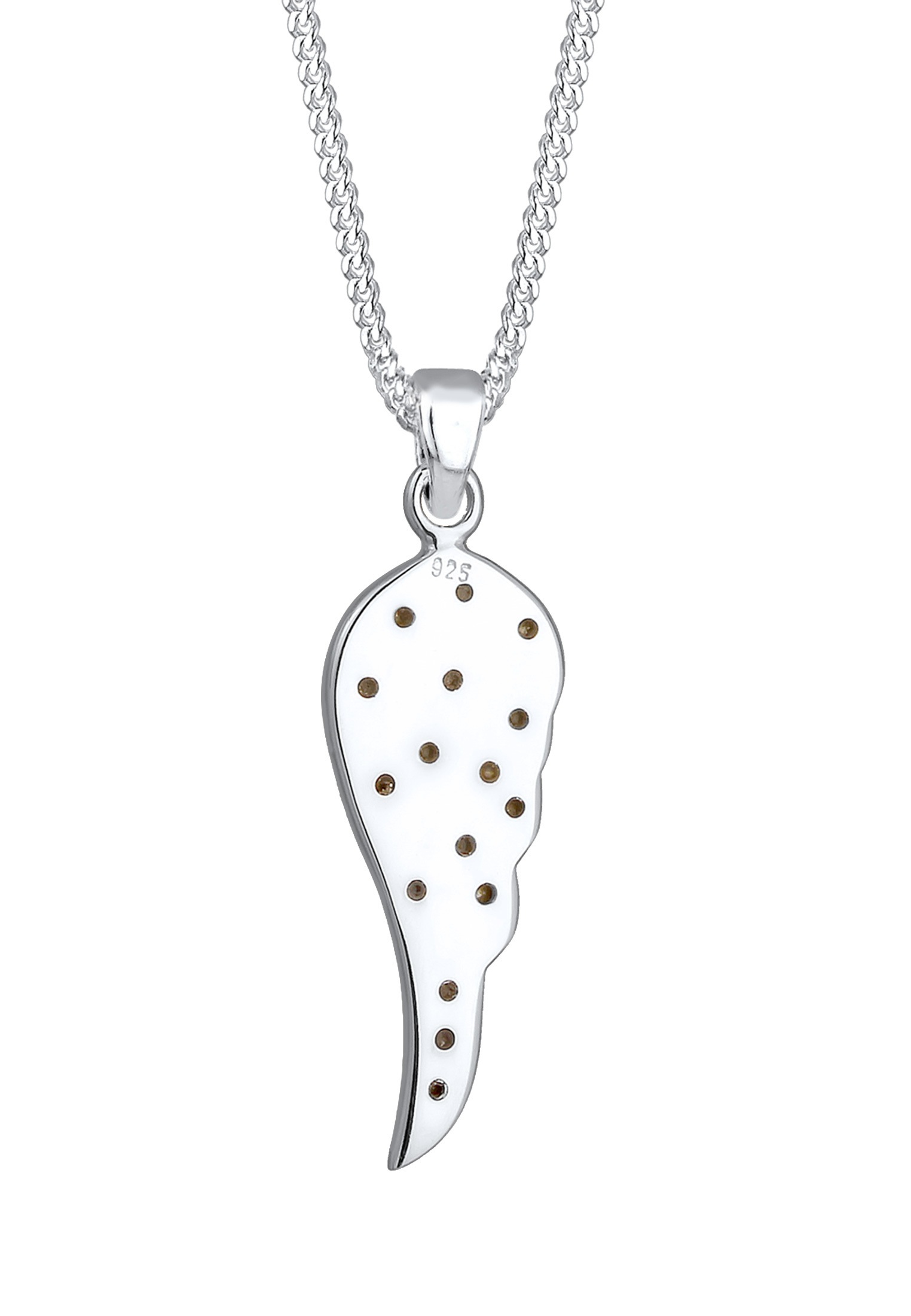 Elli Silberkette »Halskette Flügel Weiß 925 Sterling Silber, mit Kristallen von Swarovski®«