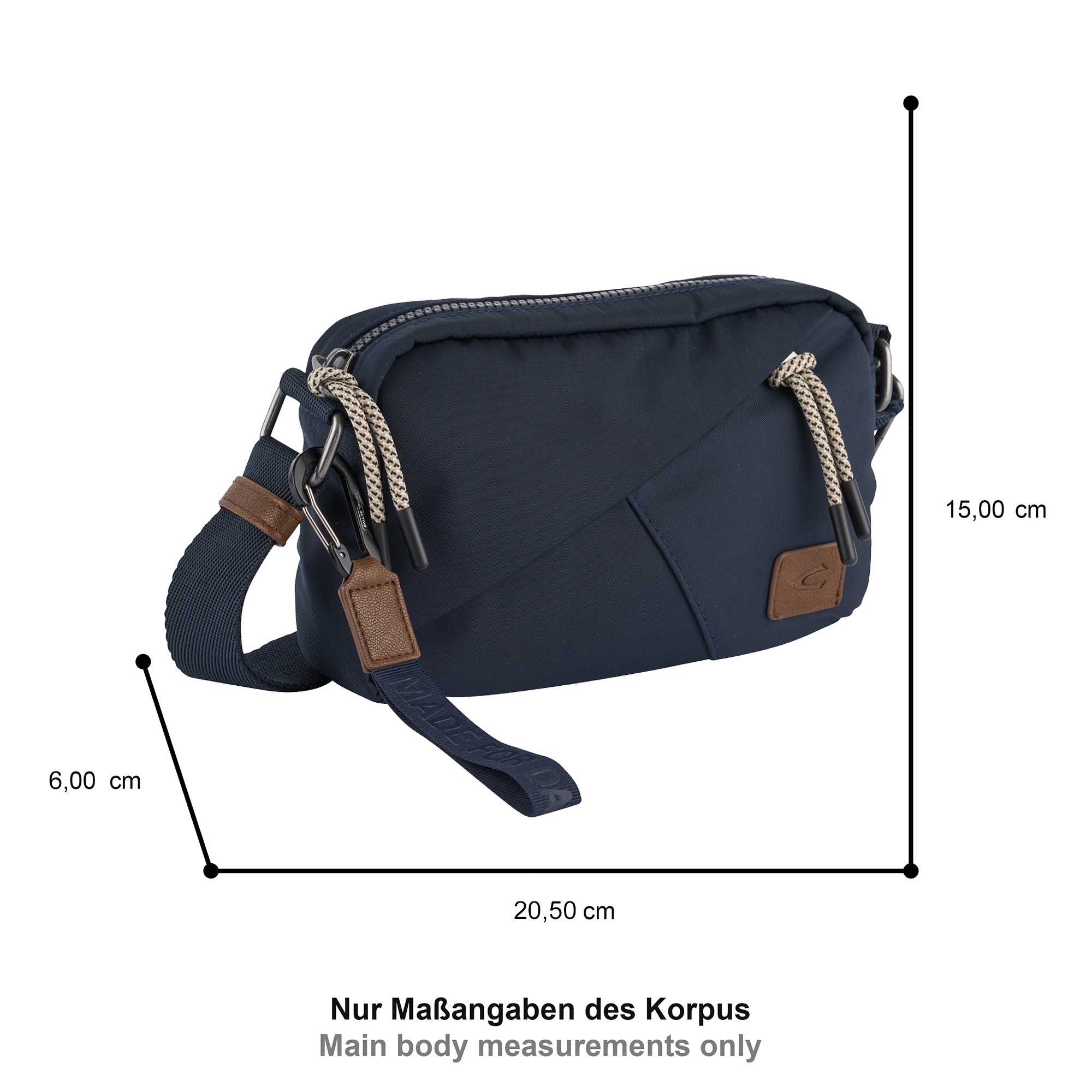 camel active Handtasche »Aurum« aus recyceltem Polyester in Nylonstruktur, leicht & mit feinen Details