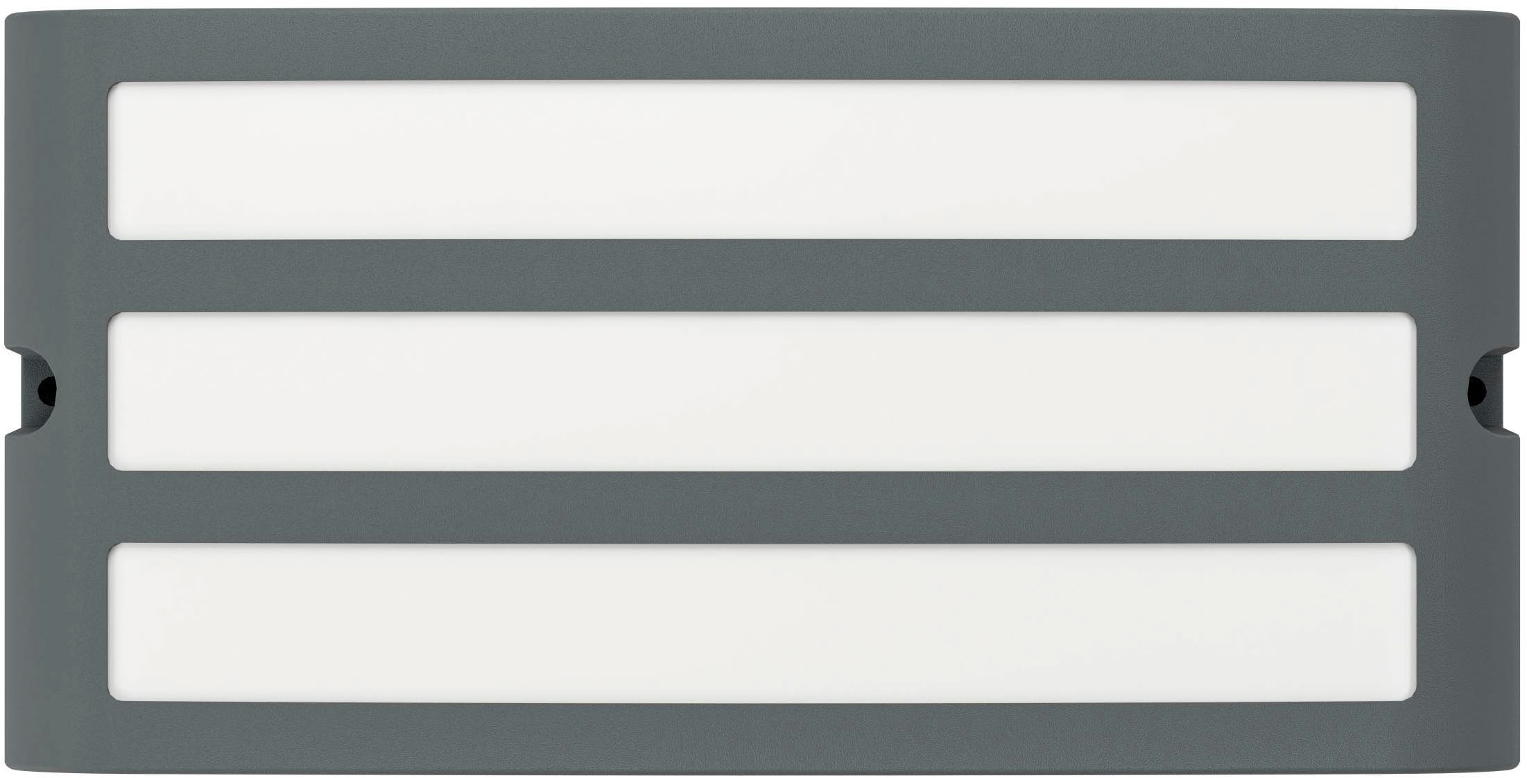 EGLO Wandleuchte »Camarda Wandlampe, rechteckige Außenlampe, Außenwandleuchte, IP54, E27« E27 1 Stk. Wand-/Deckenleuchte - L22 x H11 x AL9 cm - anthrazit - 1X40W exkl.