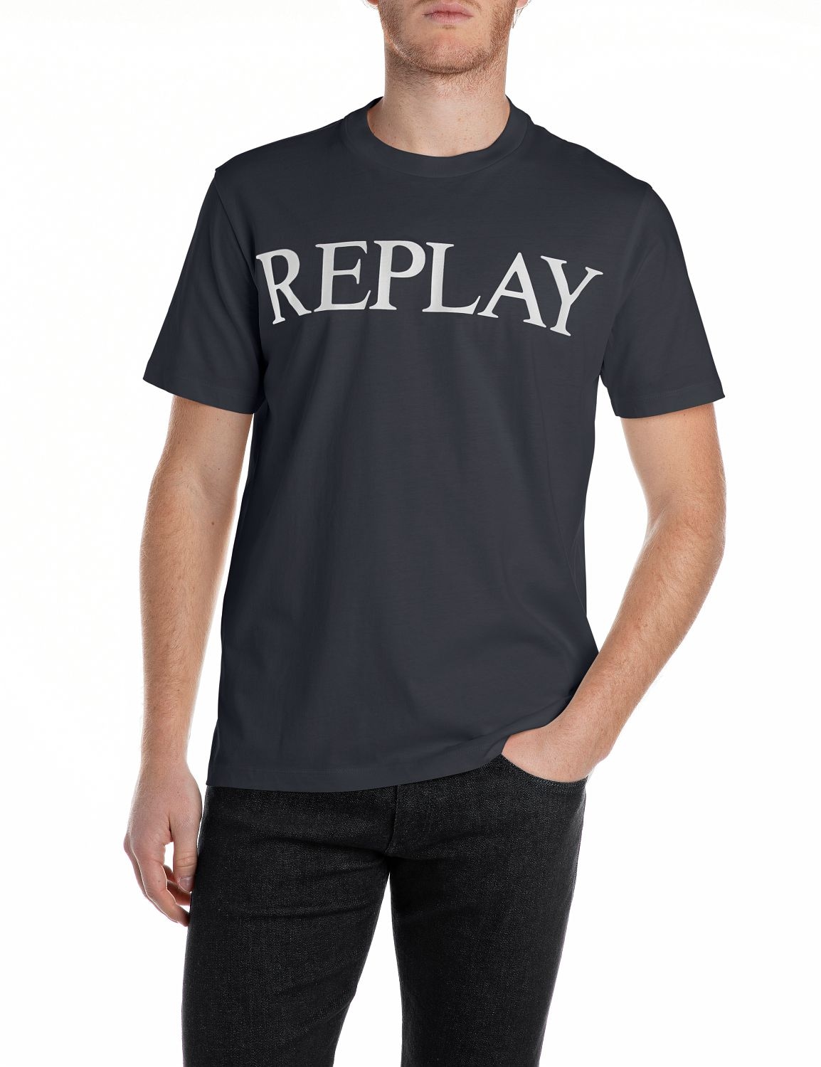 Replay T-Shirt, mit Logo-Frontprint