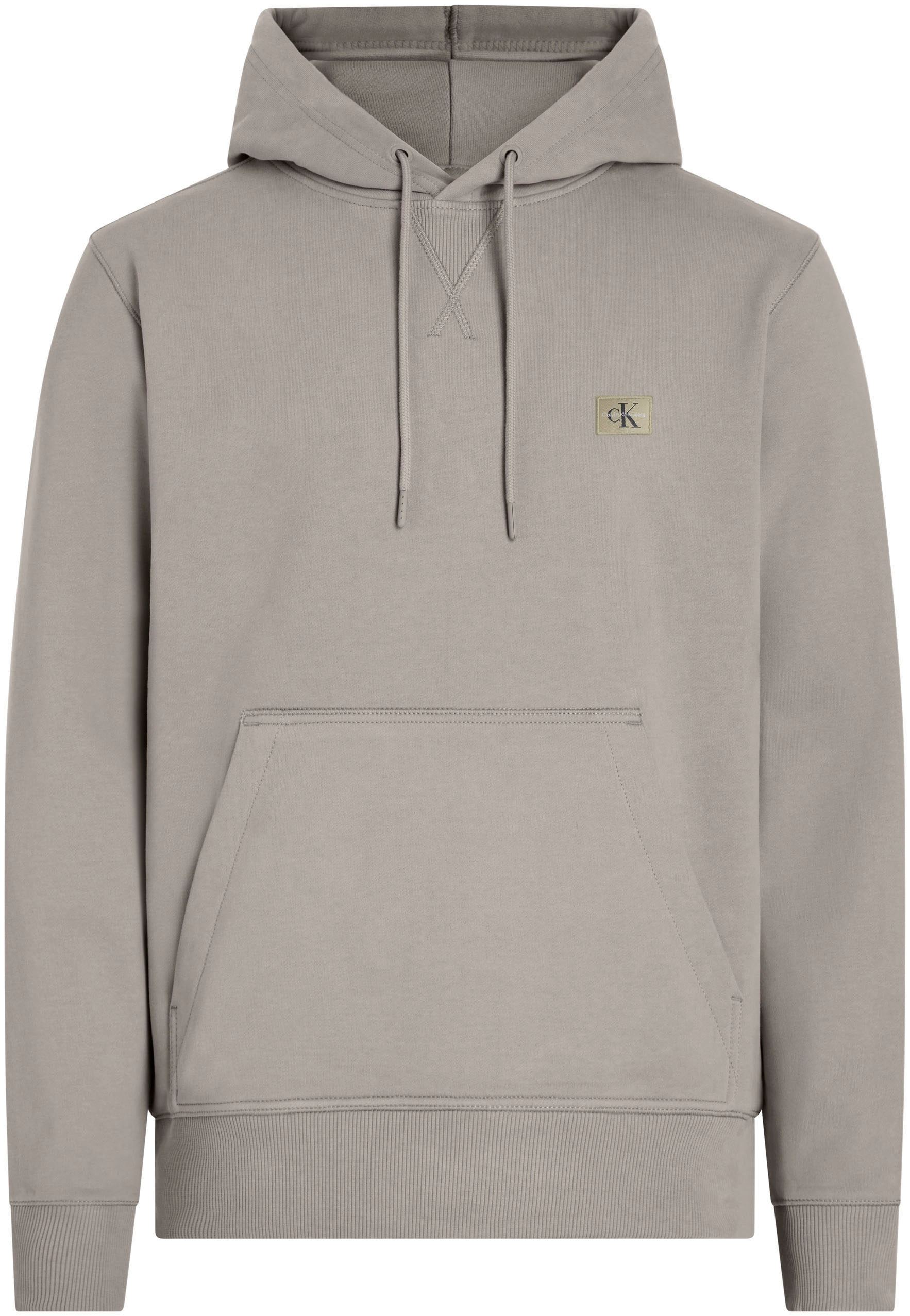 Calvin Klein Jeans Sweatshirt »WOVEN LABEL HOODIE«, Kängurutasche, Logostickerei