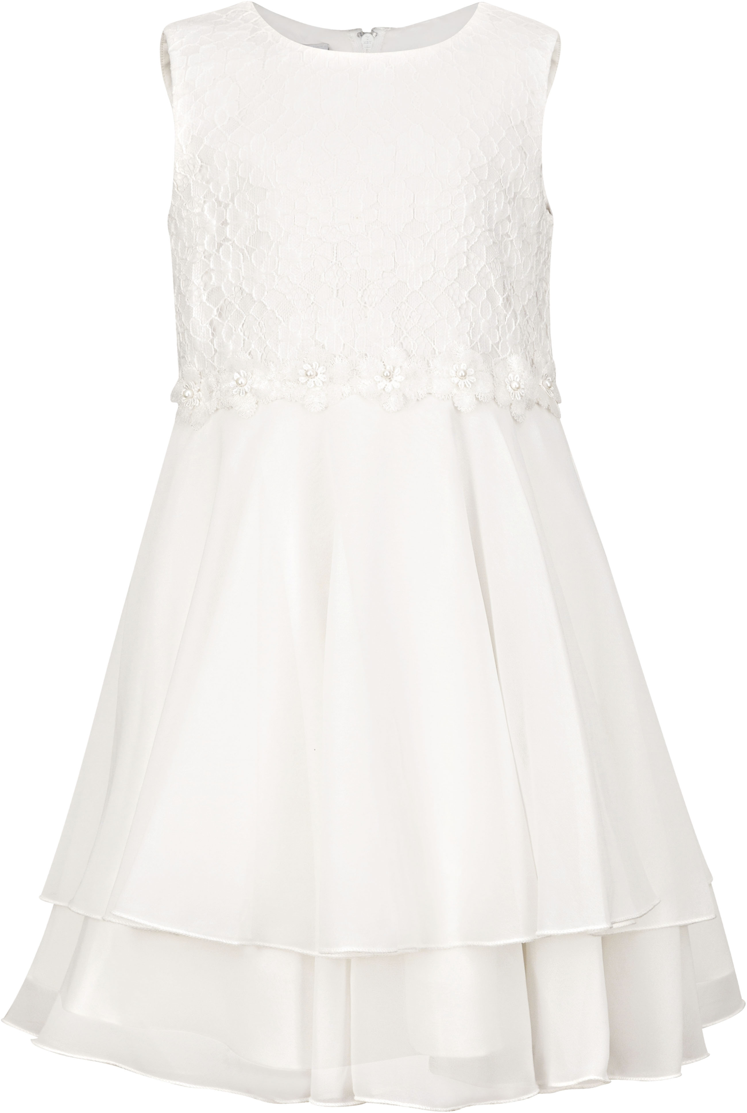 Happy Girls Midikleid »dress« mit spitzenbesetztem Oberteil und Rock im Lagenlook in beige, Größe 104