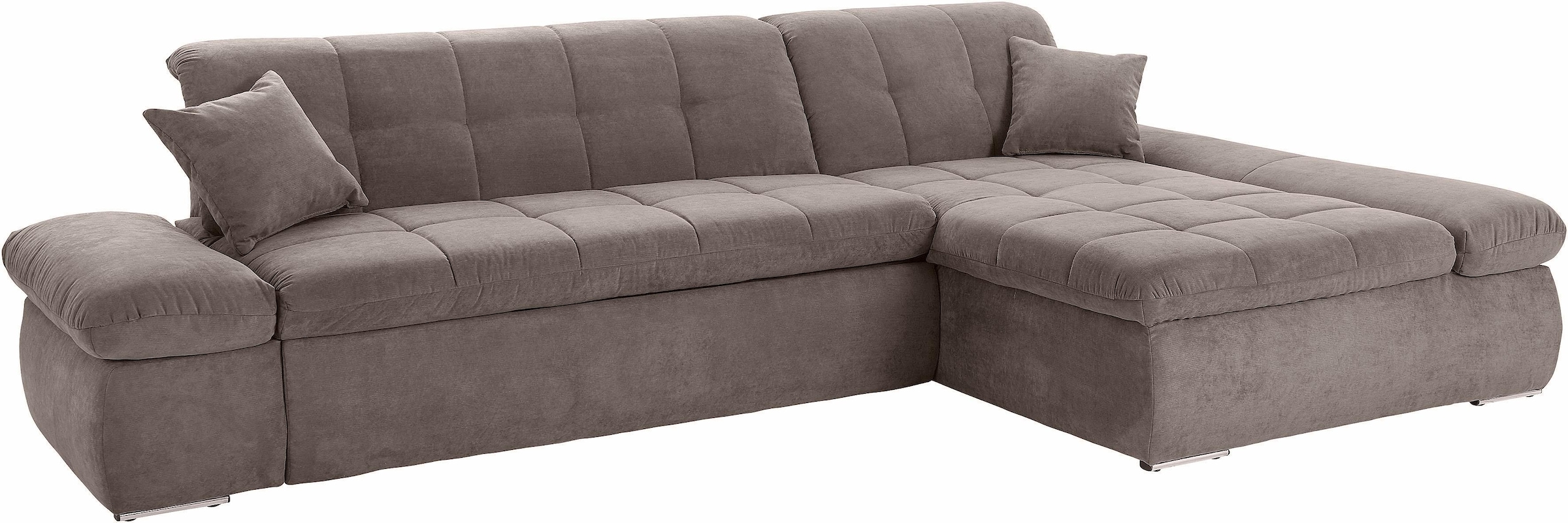 DOMO collection Ecksofa »NMoric XXL, B/T/H: 300/172/80cm, L-Form«, wahlweise mit Bettfunktion und Armlehnverstellung