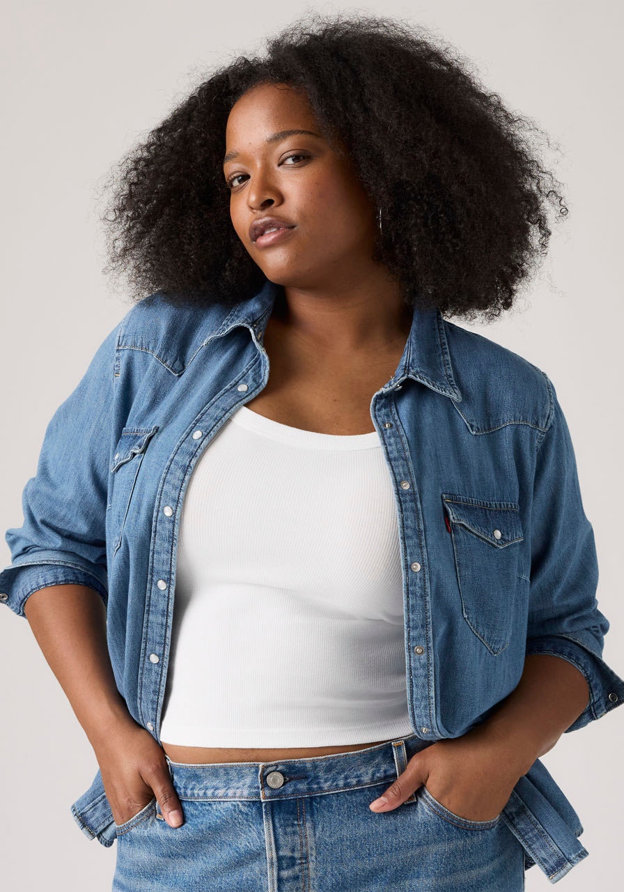 Levi's® Plus Jeansbluse »PL ULTIMATE WESTERN T3« mit Taschen
