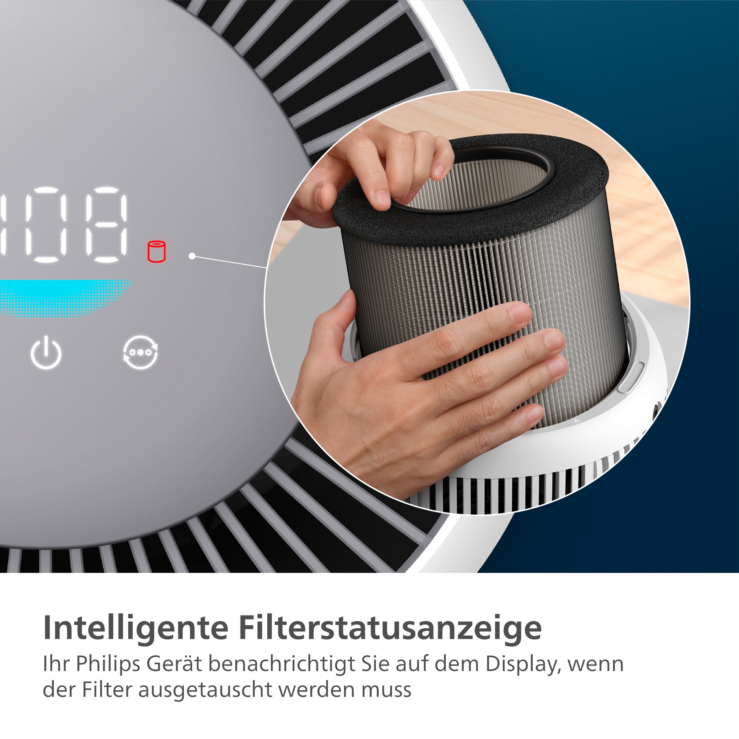 Philips HEPA-Filter »FY0900/30 kompatibel mit Philips Luftreinigern 900 und 800 Series«, bis zu 1 Jahr verwendbar, 2-Schichten-HEPA-Filtersystem