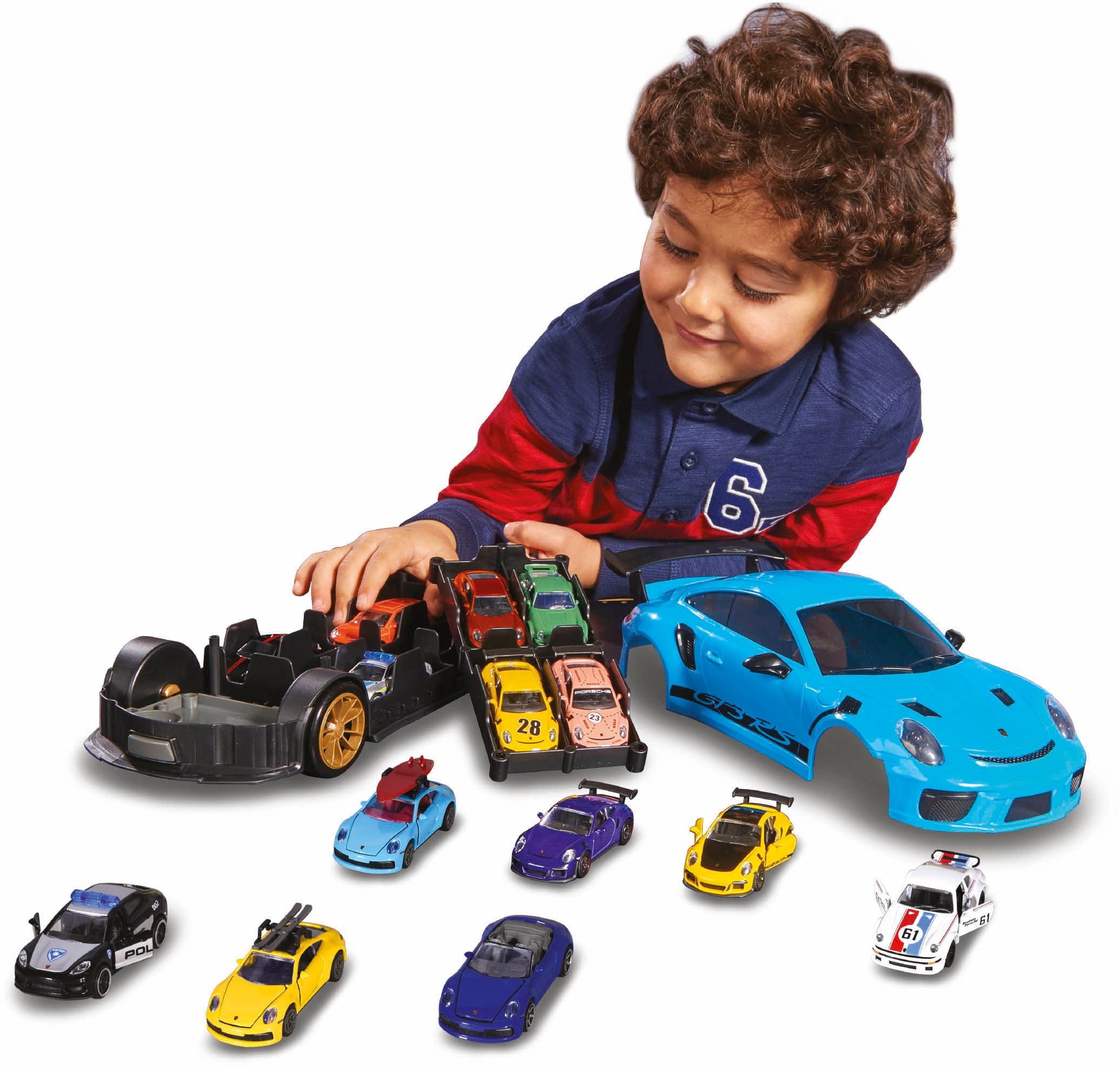 majORETTE Spielzeug-Auto »Porsche 911 GT3 RS - Carry Case«, inkl. Mini-Auto