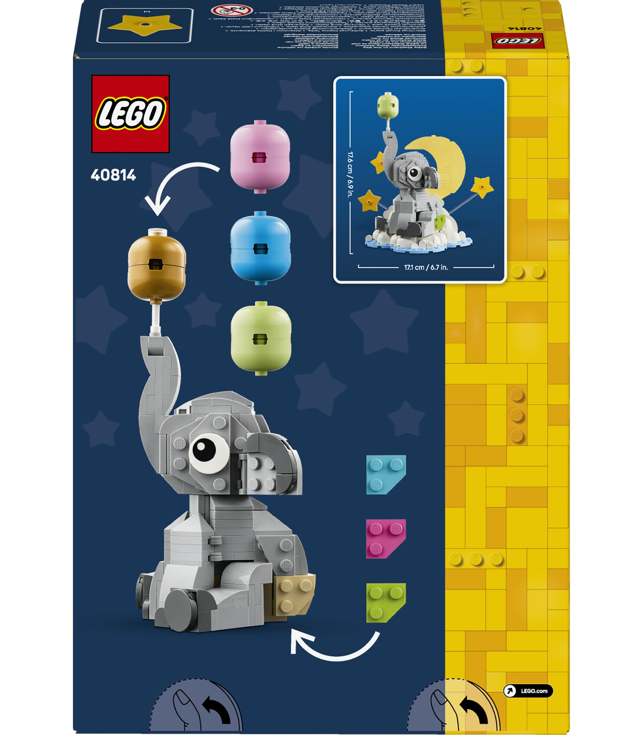 LEGO® Konstruktionsspielsteine »Schwebender Baby-Elefant (40814), LEGO Iconic« Made in Europe