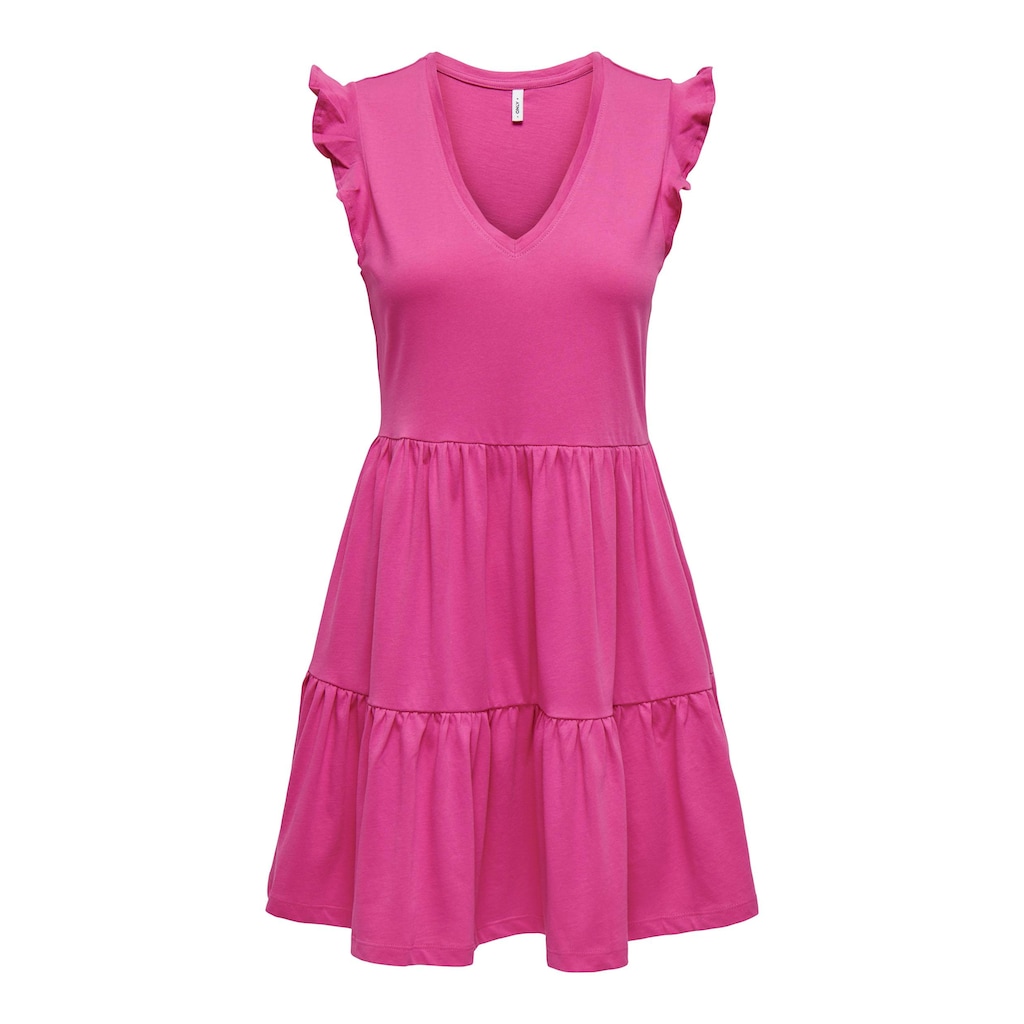 ONLY Jerseykleid »ONLMAY CAP SLEEVES FRILL DRESS«
