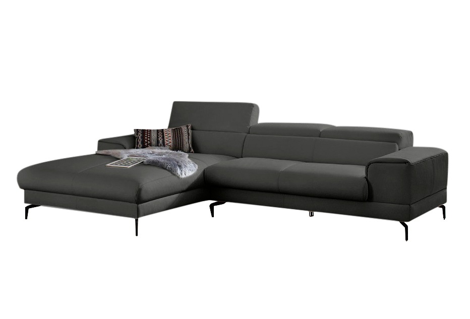 W.SCHILLIG Ecksofa »piedroo, Designsofa mit tollem Sitzkomfort, L-Form«, Kopfteilverstellung, wahlweise mit Sitztiefenverstellung, Breite 303cm