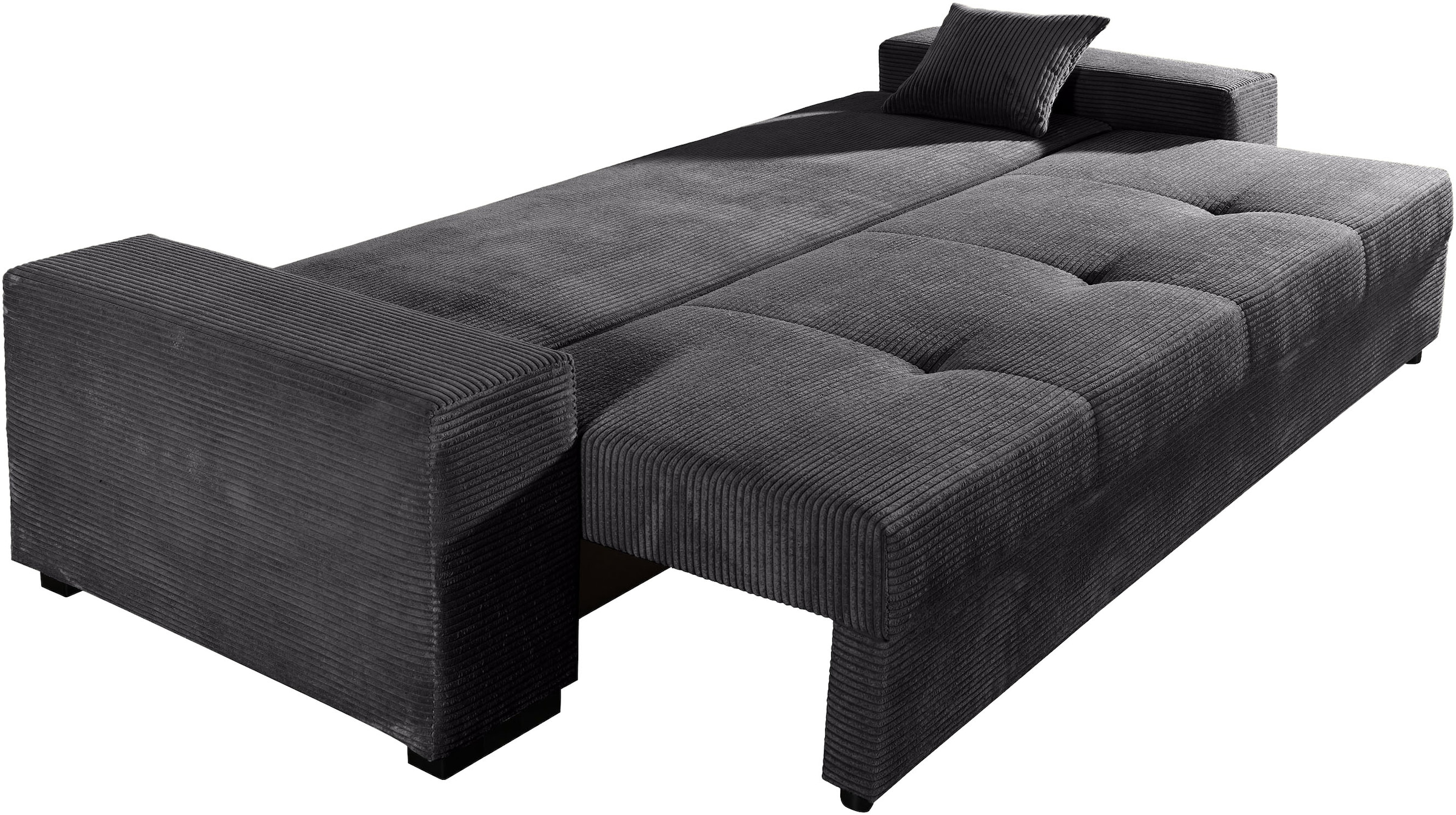 COLLECTION AB Schlafsofa »Kreta, B: 248 cm, Liegefl. 137x195 cm« Bettfunktion, Bettkasten & 2 Zierkissen, optional mit Topper