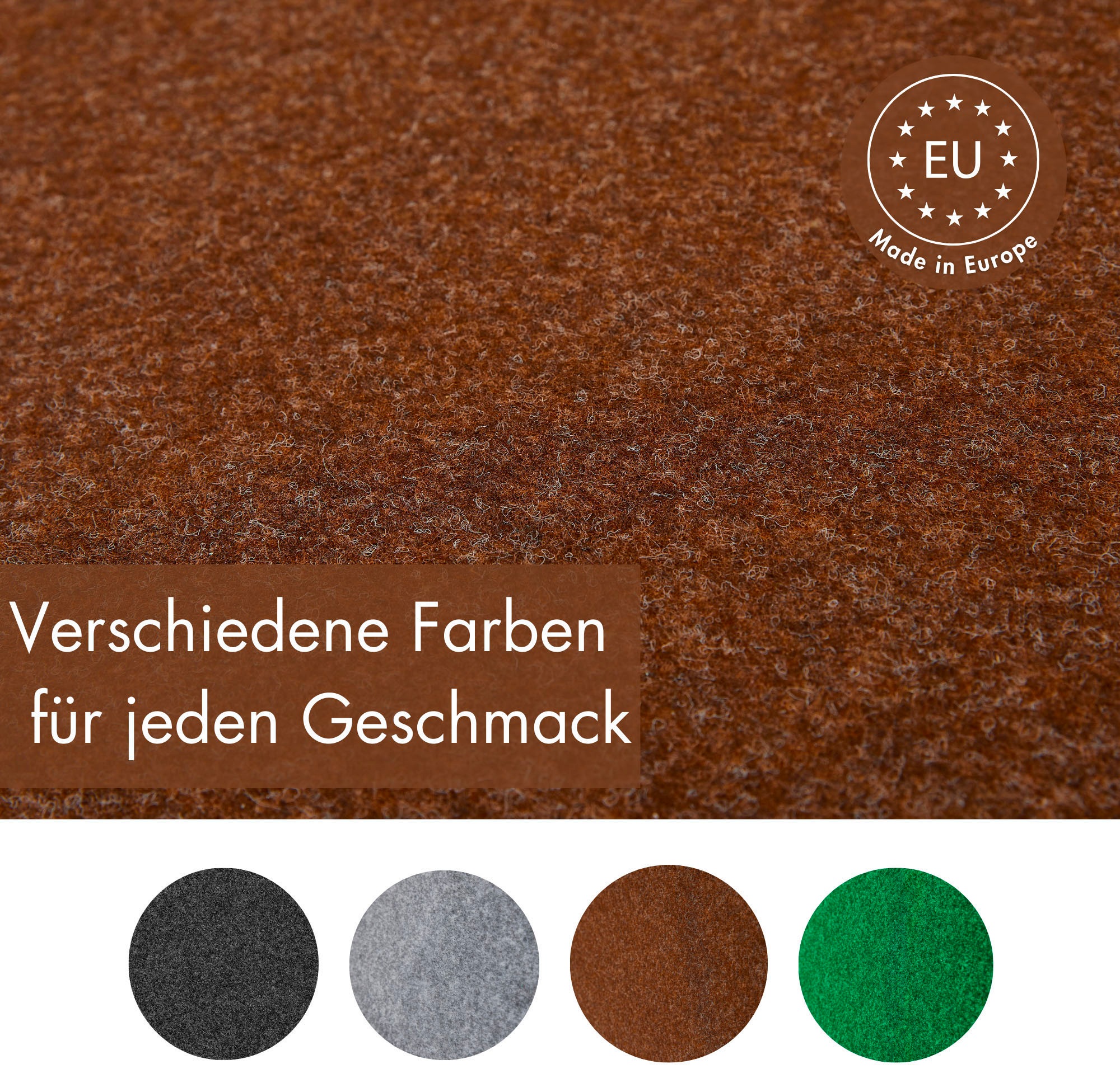 Andiamo Kunstrasen »Edinburgh, Made in Netherlands«, rechteckig, 4 mm Höhe, aus Nadelfilz, mit Drainagenoppen, für Balkon, Terasse, Wintergarten