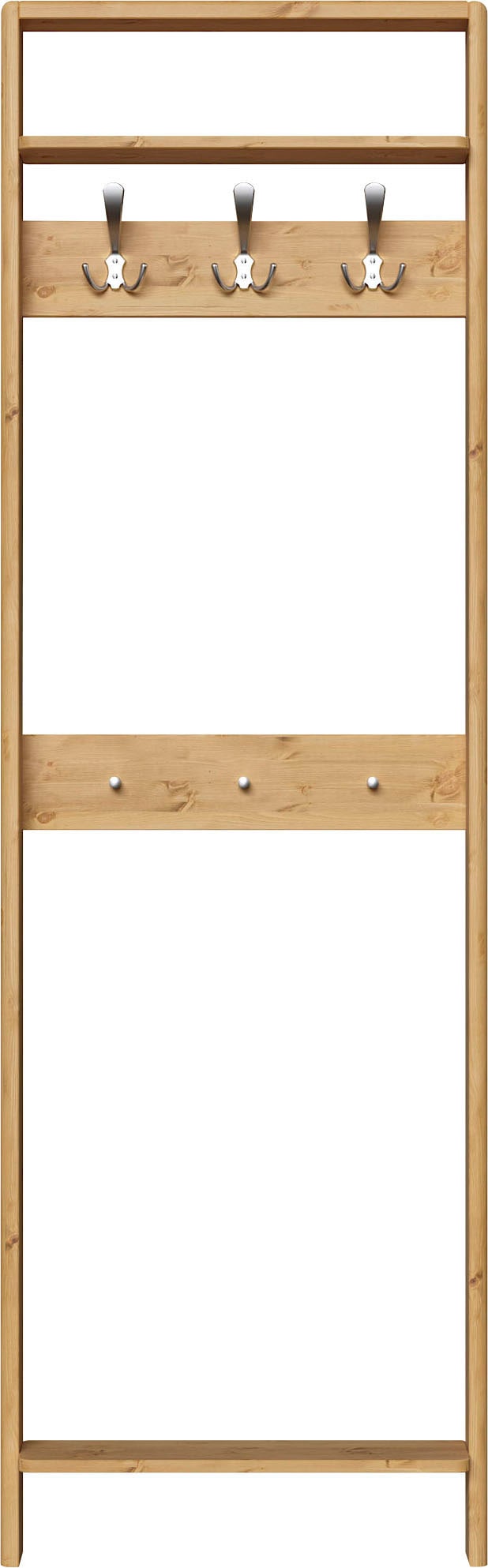 Home Affaire Garderobenpaneel »Luven« FSC zertifiziertes Massivholz in beige, Größe B/H/T: 60 cm x 192 cm x 12 cm