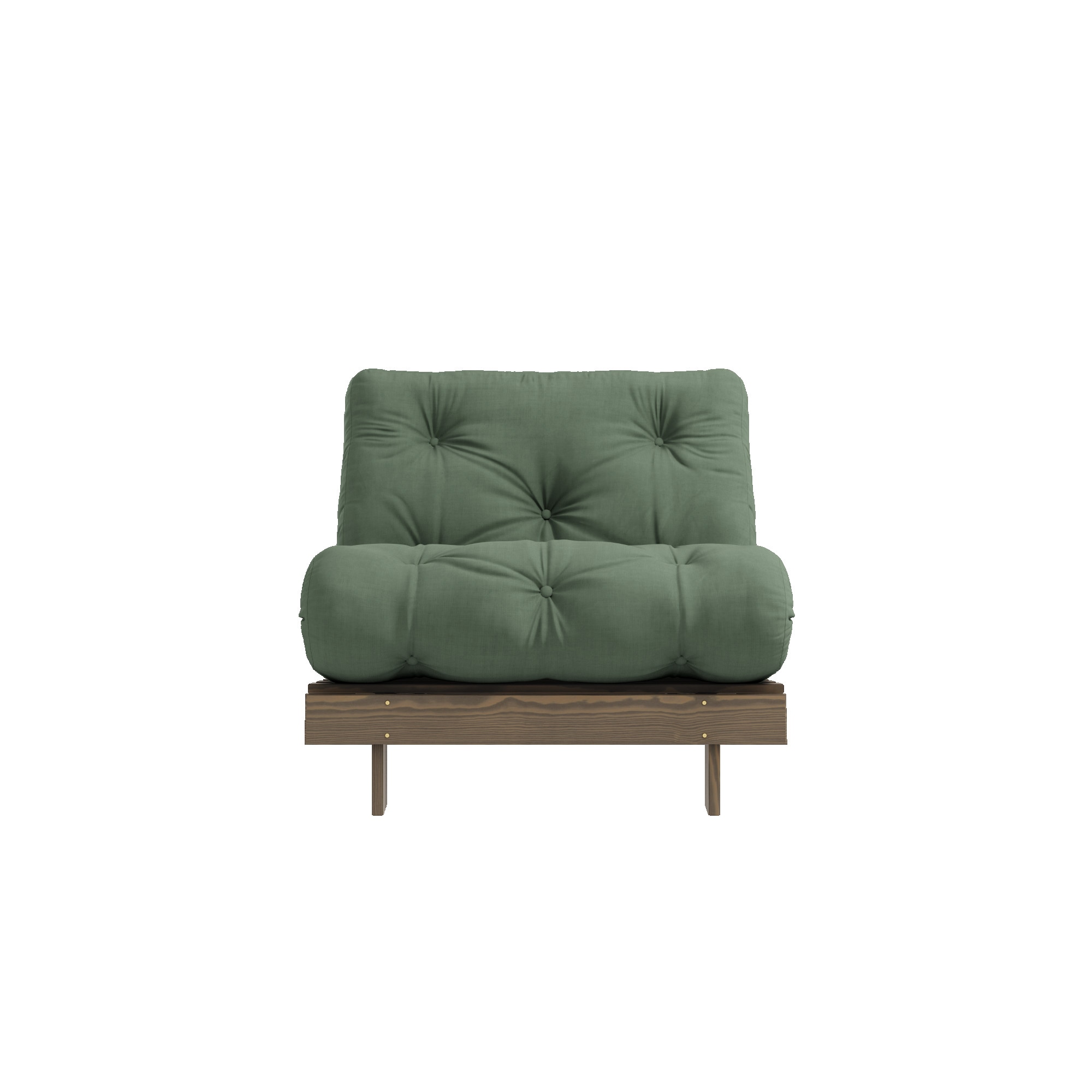 Karup Design Daybett »Daybett Roots Schlafsofa – Gästebett & Sofa aus FSC -Kiefer« Inkl. Futonmatratze in grün, Größe Liegefläche B/L: 90 cm x 200...