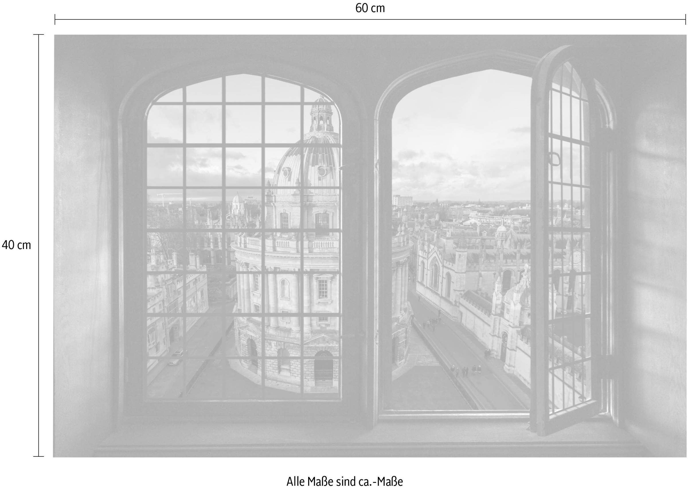 queence Wandsticker »City«, Wandsticker, Wandbild, selbstklebend, 3D, Fenster