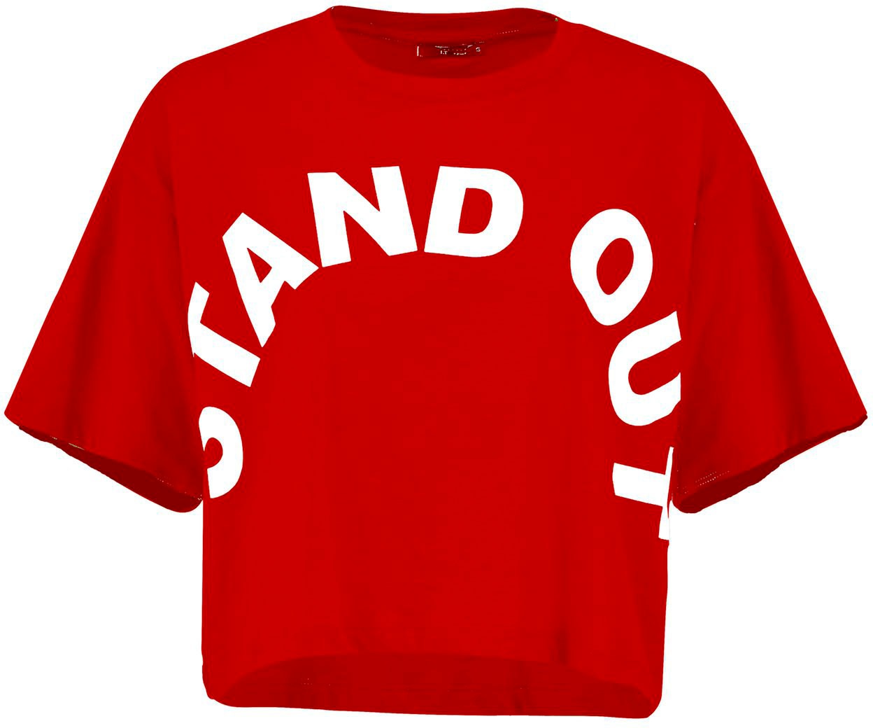 LTB Kurzarmshirt »LOFITO«, in lässiger Passform mit STAND OUT Schriftzug und in verkürzter Länge