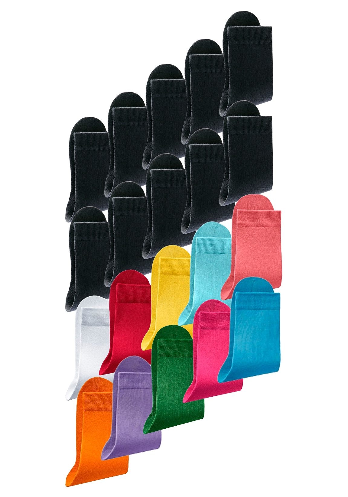 Go in Basicsocken, (Box, 20 Paar), in der großen Big-Box